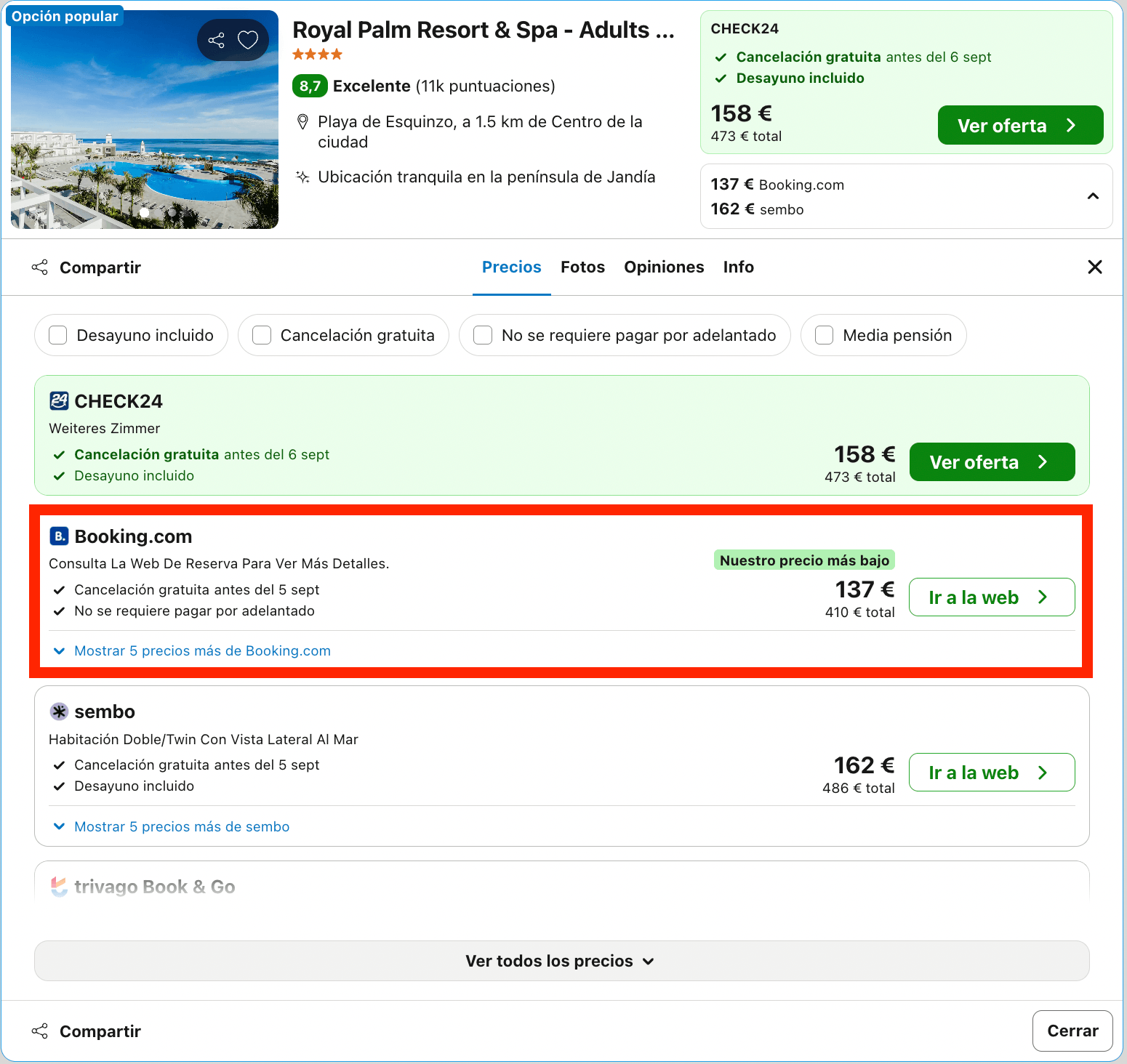 Resort & Spa 4* solo para adultos en la isla de la eterna primavera desde 68€ p.p./noche