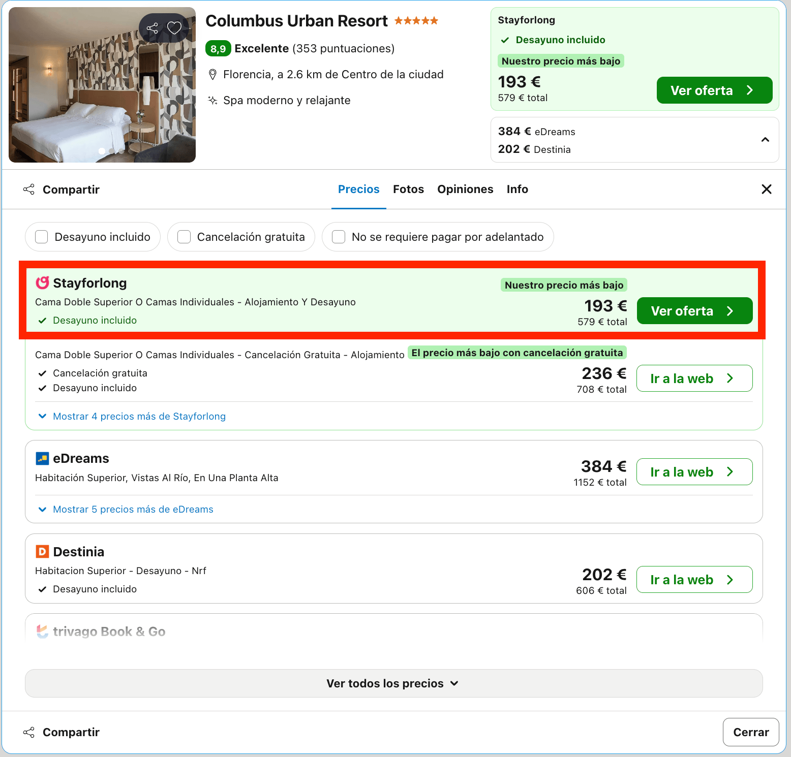 Escapada de lujo a Florencia: hotelazo 5* de diseño desde 96€ p.p./noche
