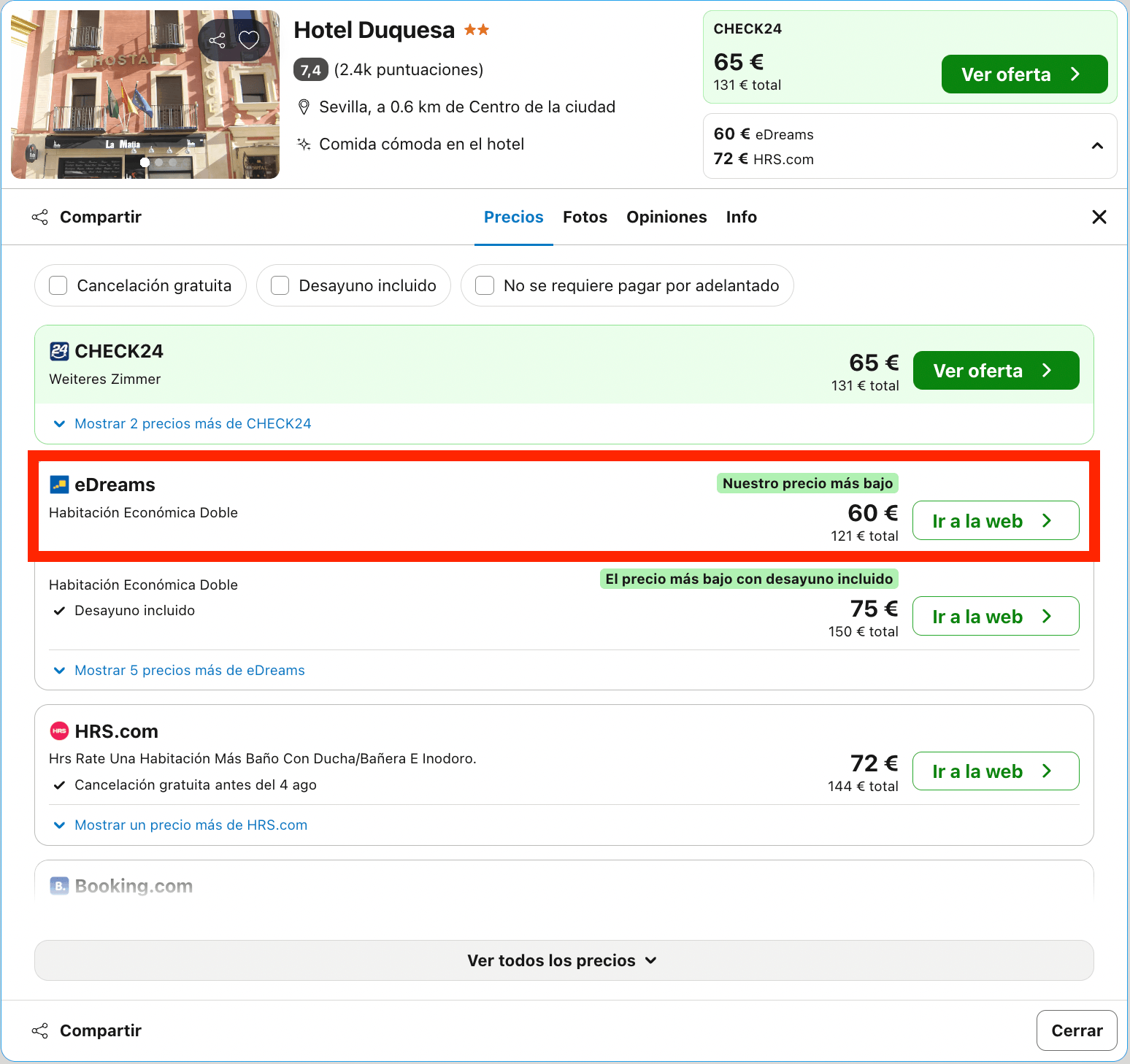 Fin de semana en Sevilla: acogedor hotel en el centro desde 30€ p.p./noche