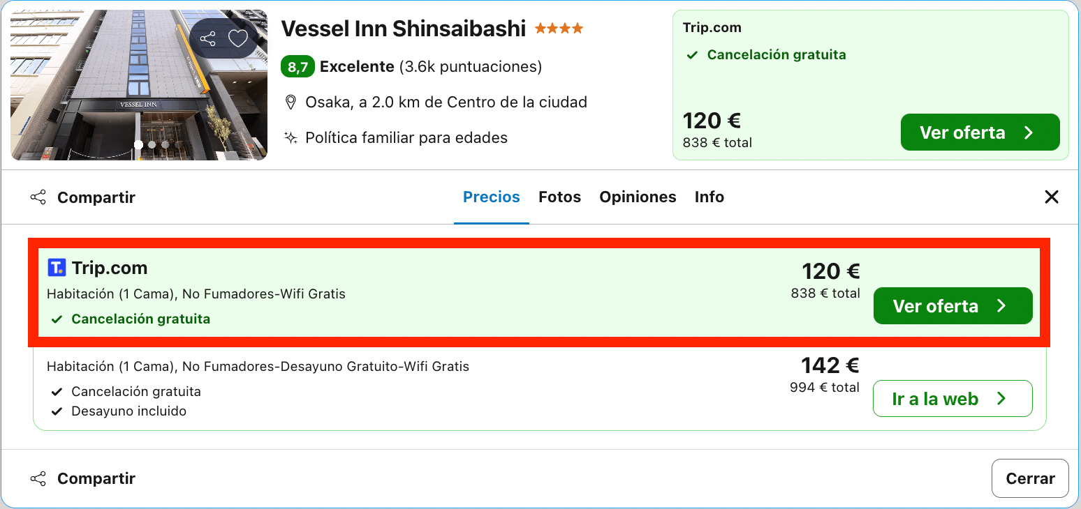 Osaka (Japón): vuelos + 7 noches en un hotel 4* con una excelente ubicación desde 1020€ p.p.
