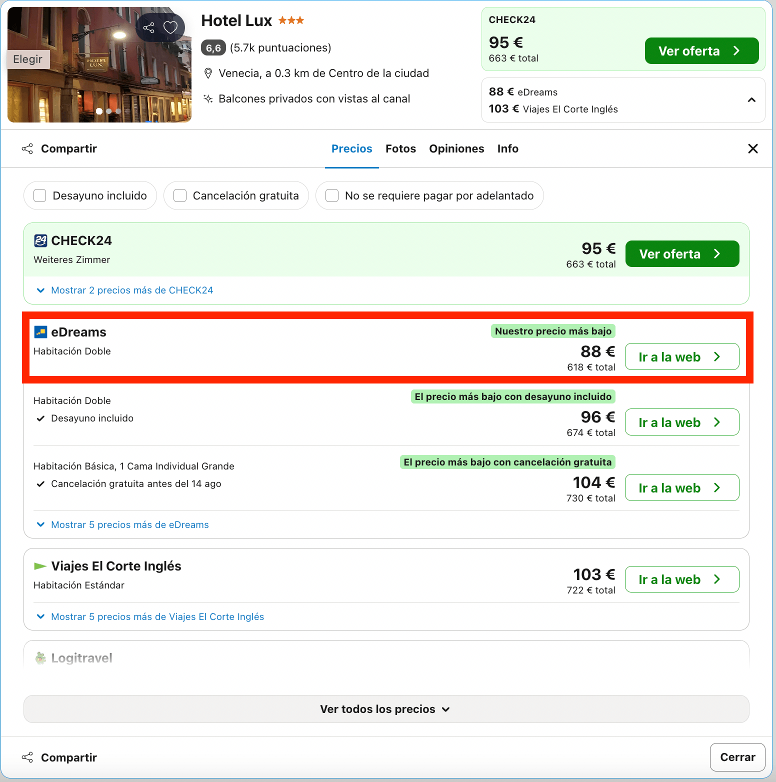 Agosto en Venecia: encantador hotel a solo unos pasos de la Plaza de San Marcos desde 44€ p.p./noche
