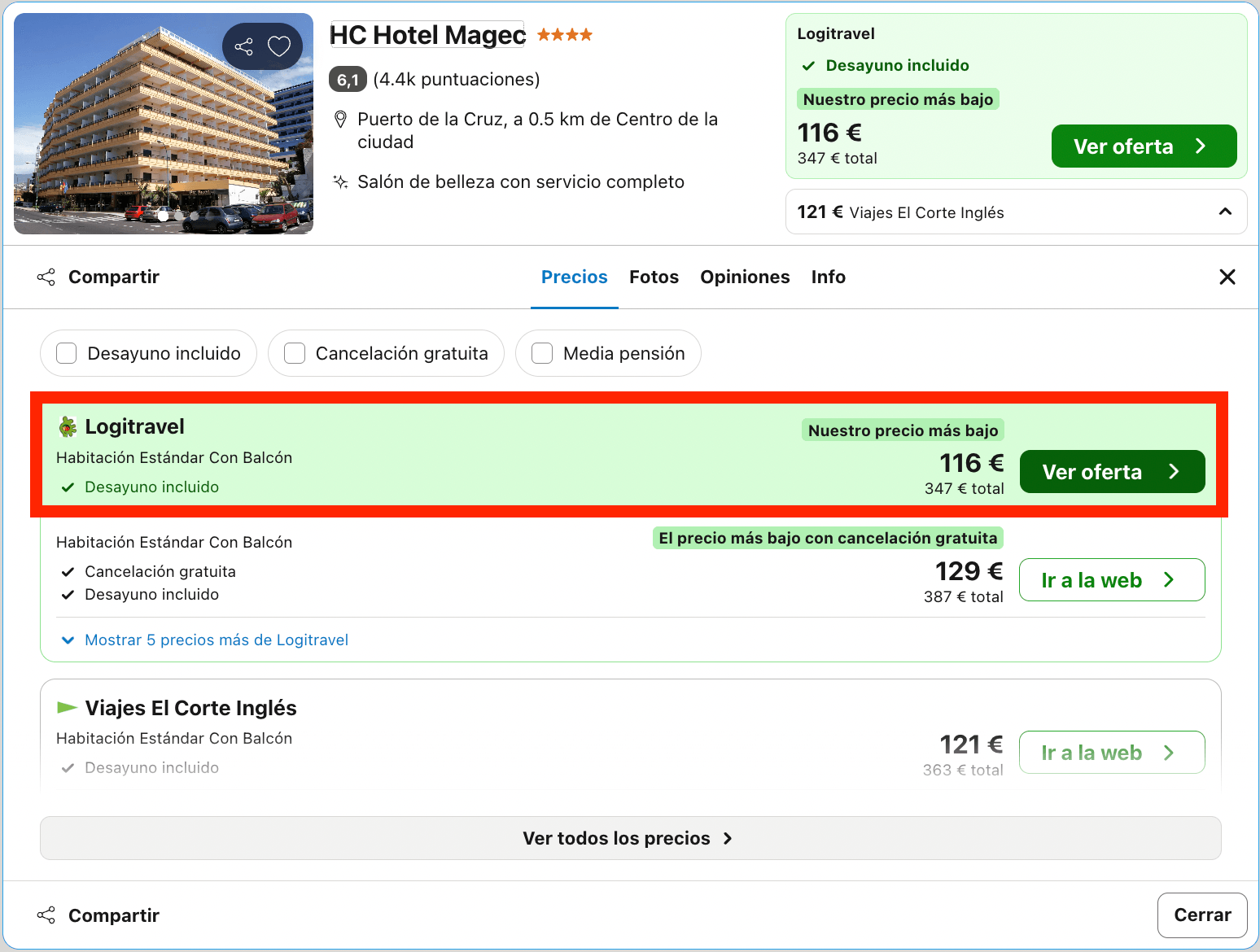 Escapada de última hora: hotel 4* en Tenerife desde 58€ p.p./noche