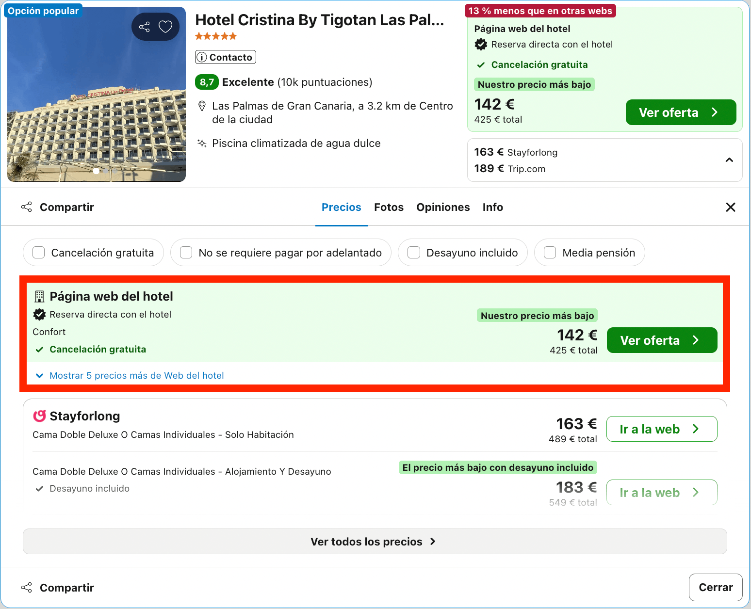 Hotelazo 5* solo para adultos con vistas al mar esde 71€ p.p./noche