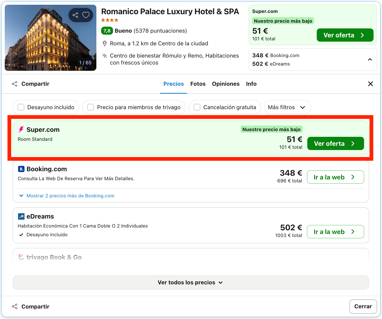 Vuelos a Roma + 2 noches en un hotel & spa 4* por 89€