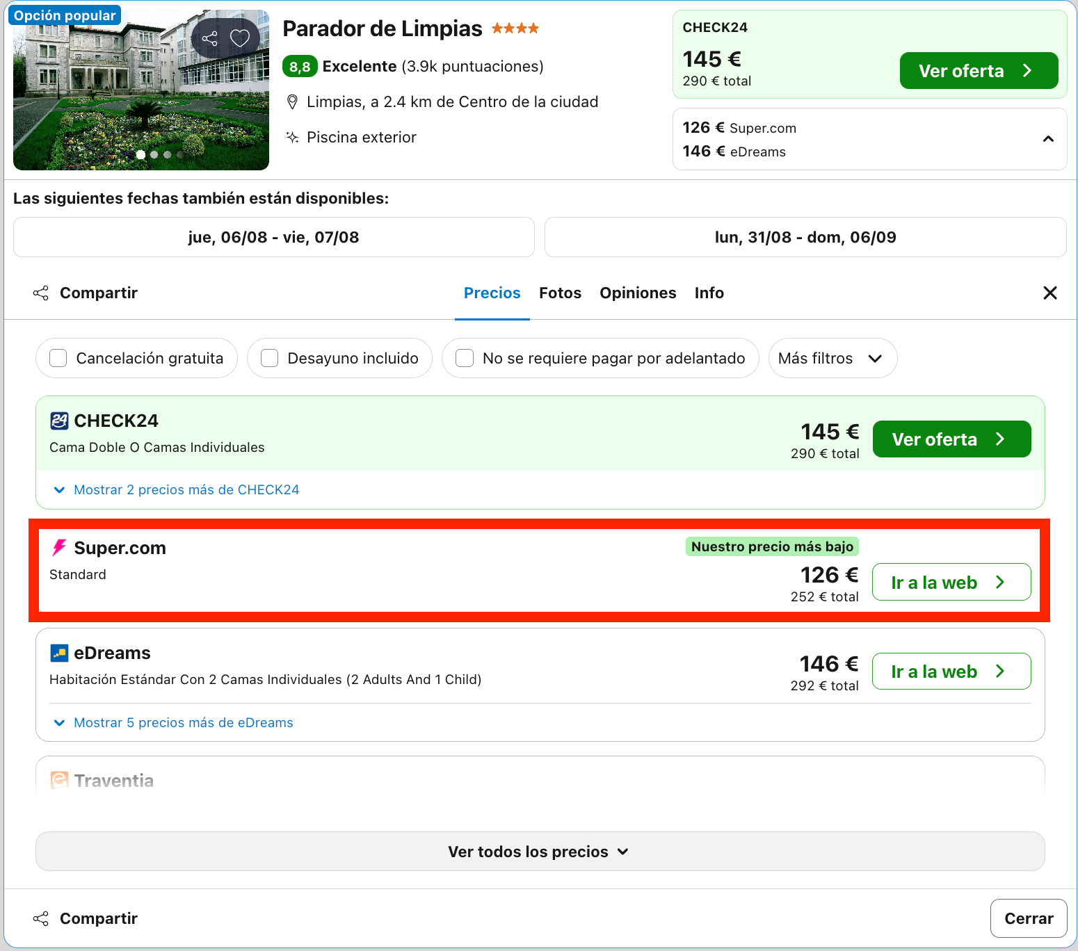 Parador que en su día fue la residencia de verano el rey Alfonso XIII desde 63€ p.p./noche