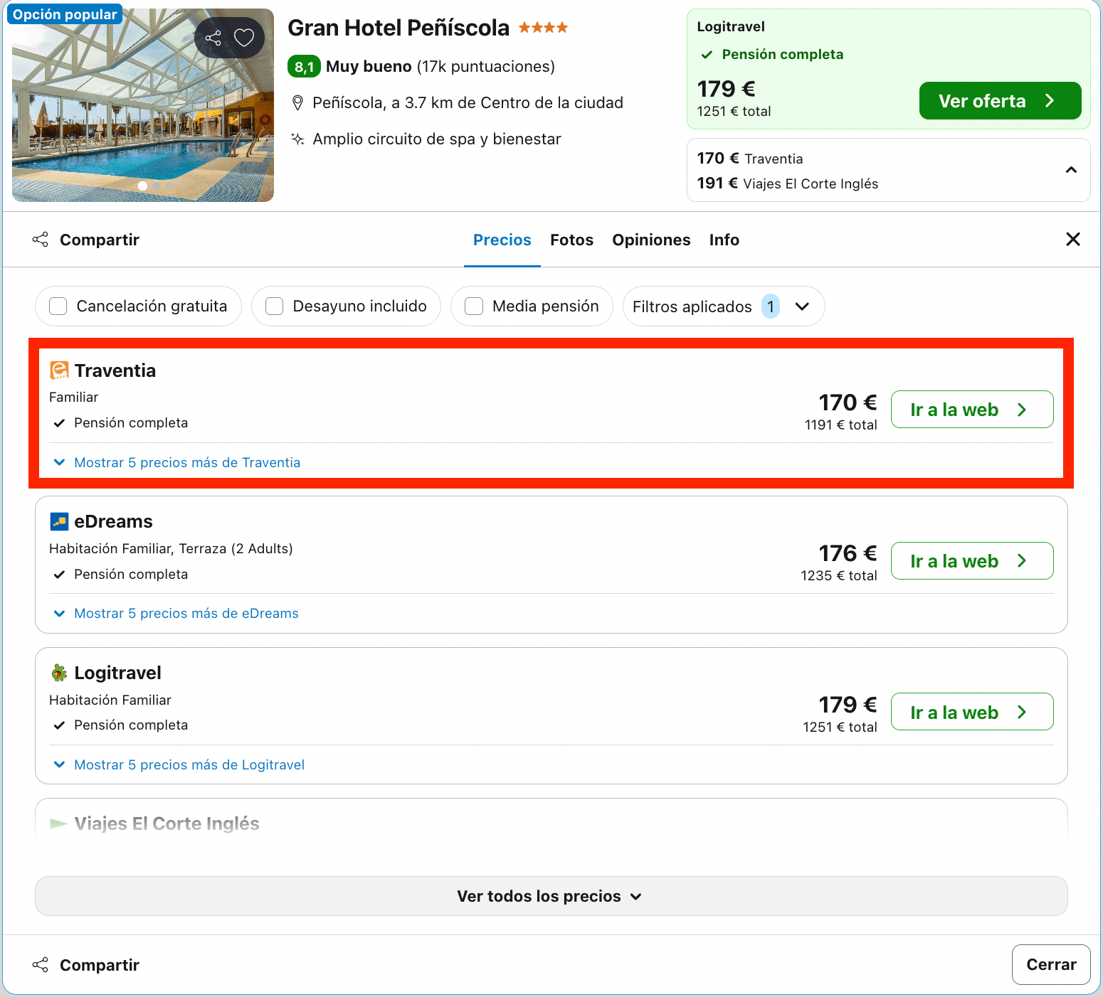 Vacaciones en Peñíscola: 7 noches en un aparthotel ideal para los amantes de la naturaleza desde 595€ p.p.