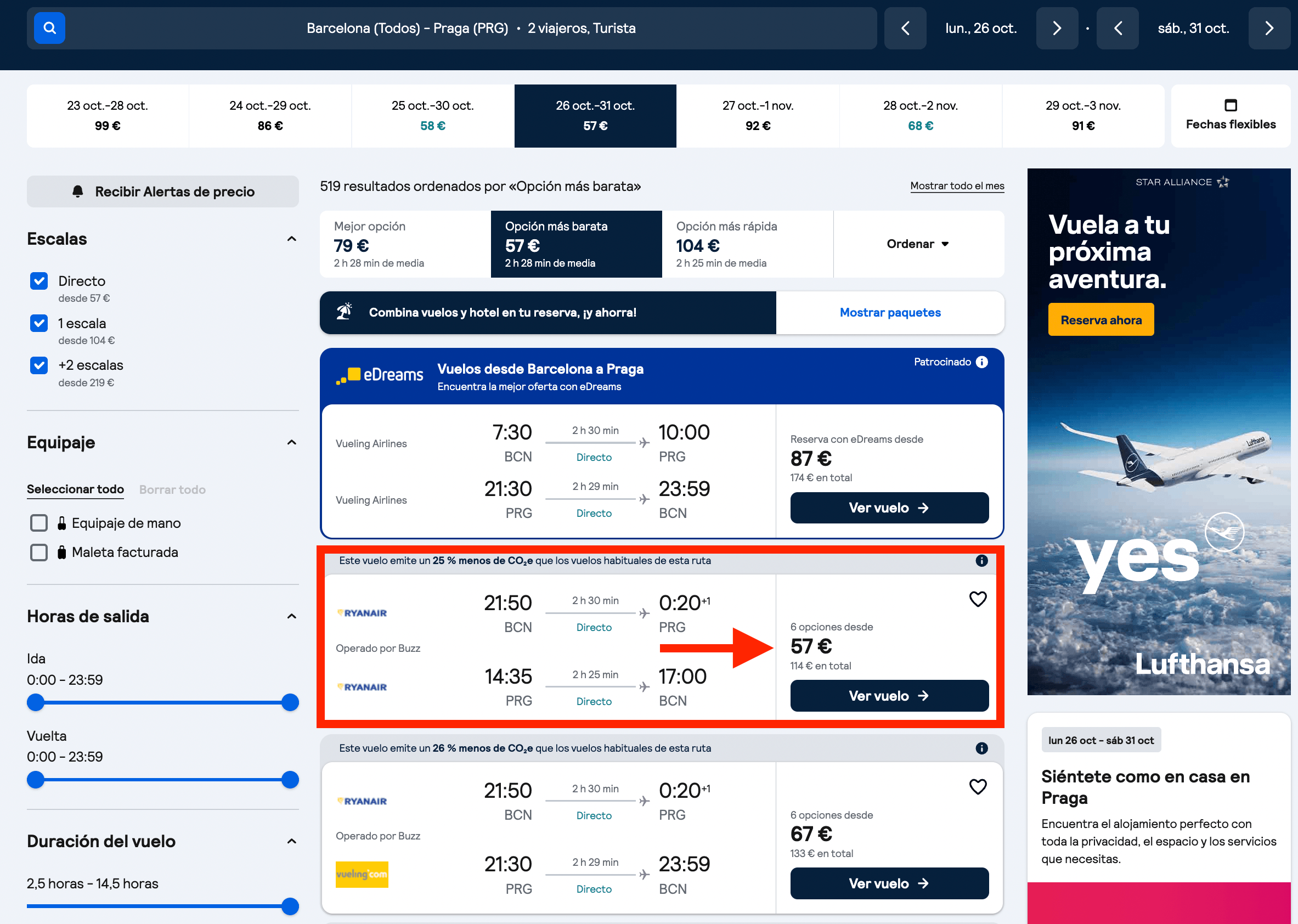 Vuelos a Praga desde 57€ ida y vuelta