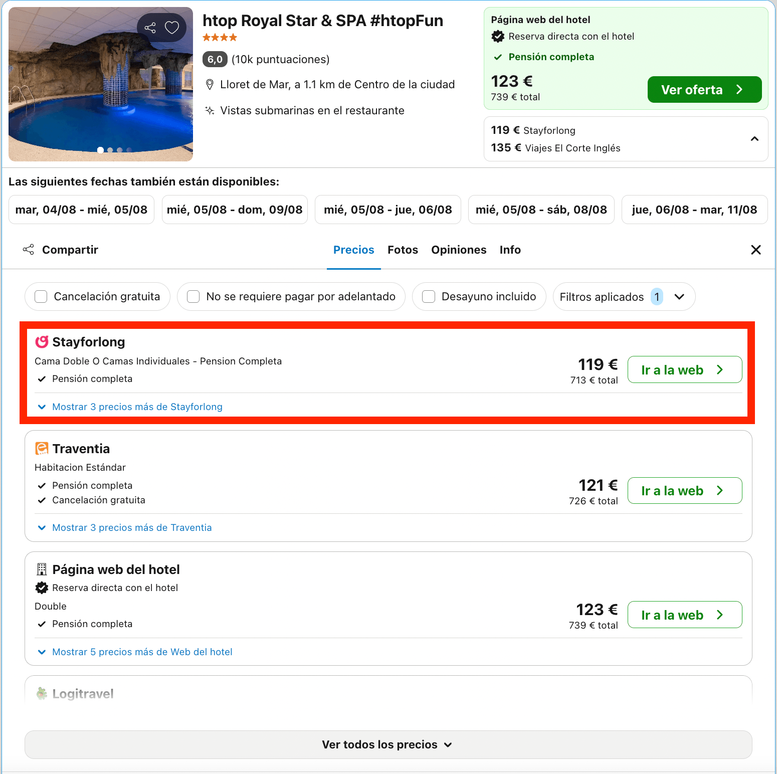 Vacaciones en la Costa Brava: hotel 4* con todas las comidas incluidas desde 59€ p.p./noche