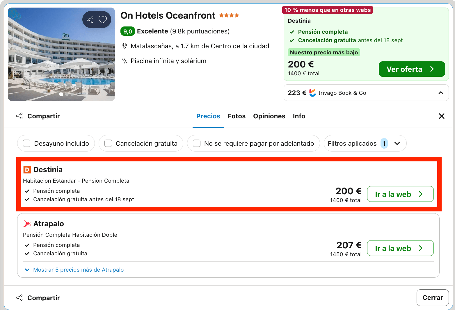 Vacaciones en Matalascañas: 7 noches en un hotel 4* con pensión completa desde 700€ p.p.