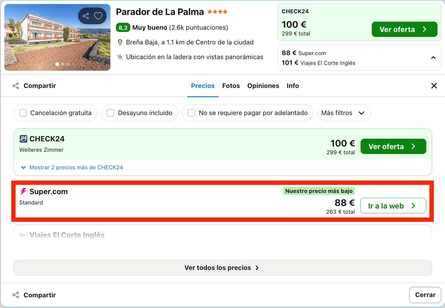 Impresionante Parador rodeado de enormes jardines con vistas a un volcán desde 44€ p.p./noche