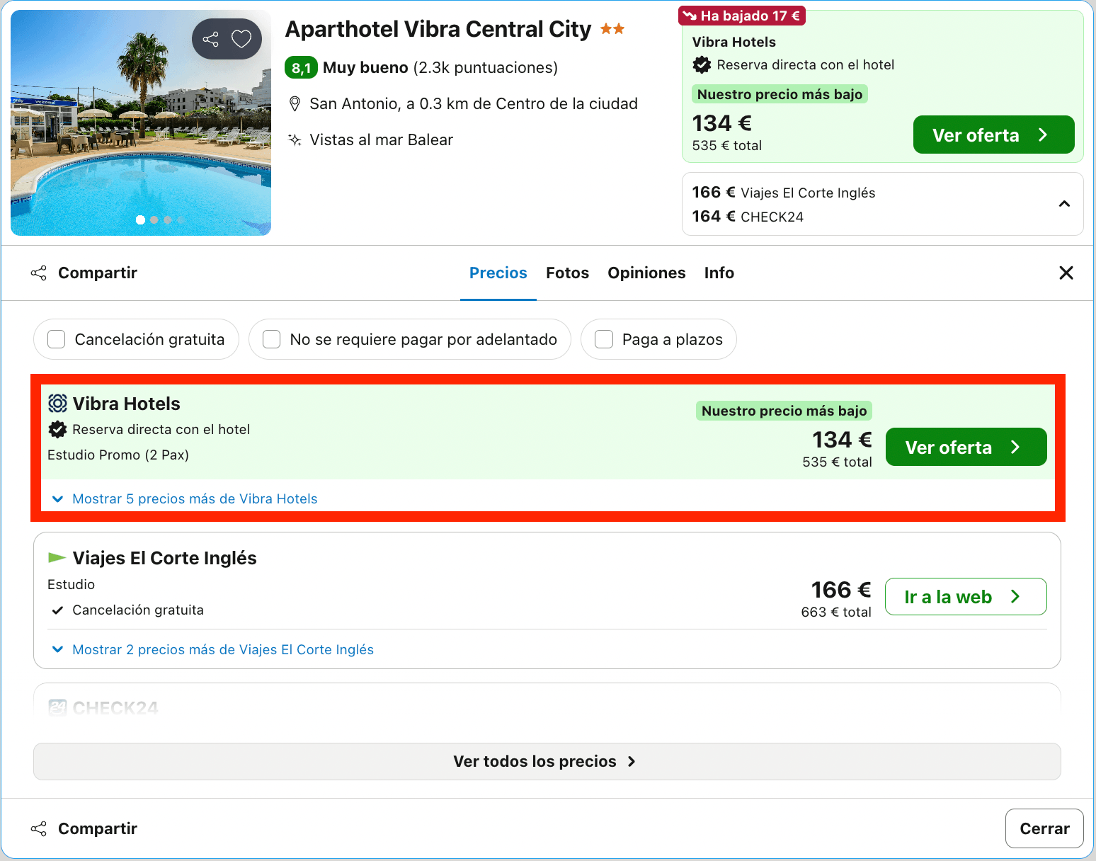 Exclusivo aparthotel solo para adultos en una de las mejores zonas de Ibiza desde 67€ p.p./noche