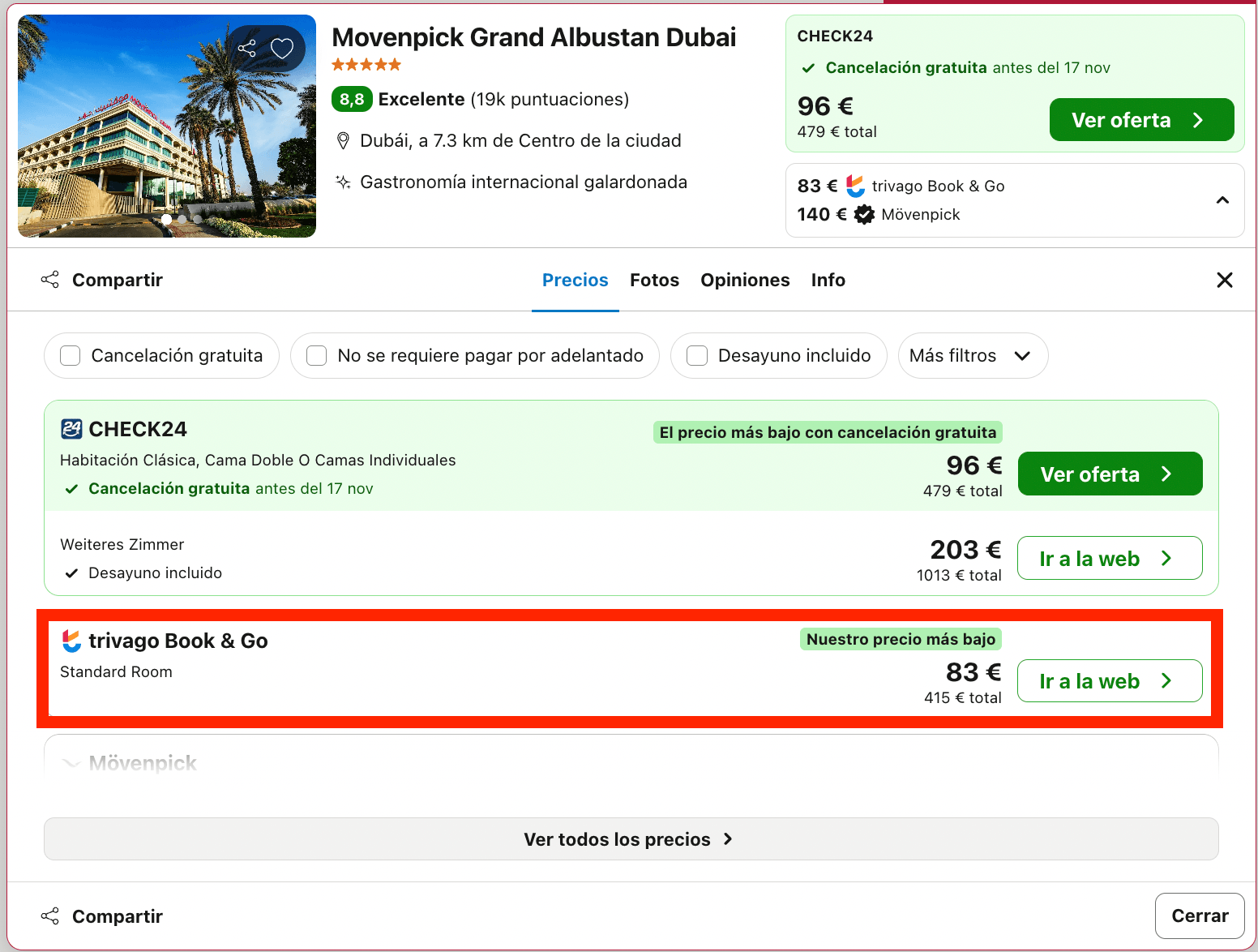 Vuelos directos a Dubái con Emirates + 5 noches en un hotelazo 5* por 929€ p.p.