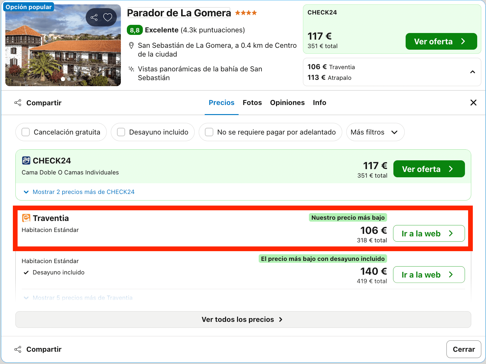 Encantador Parador al borde del océano con una arquitectura del siglo XVI desde 53€ p.p./noche