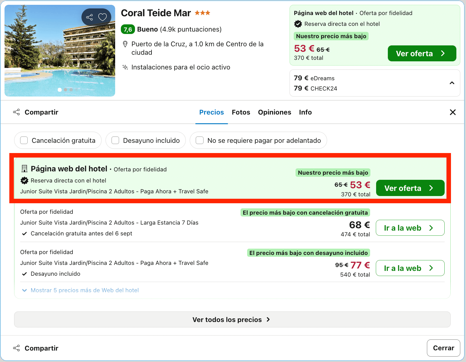Vacaciones en Tenerife: 7 noches en un aparthotel entre mar y montaña desde 185€ p.p.