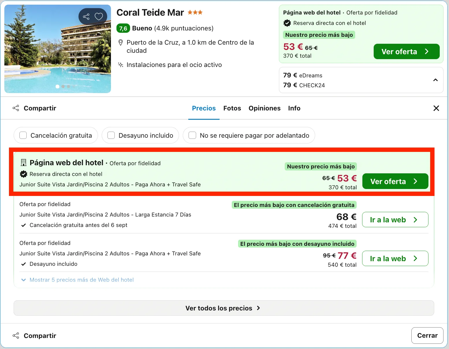 Vacaciones en Tenerife: 7 noches en un aparthotel entre mar y montaña desde 185€ p.p.