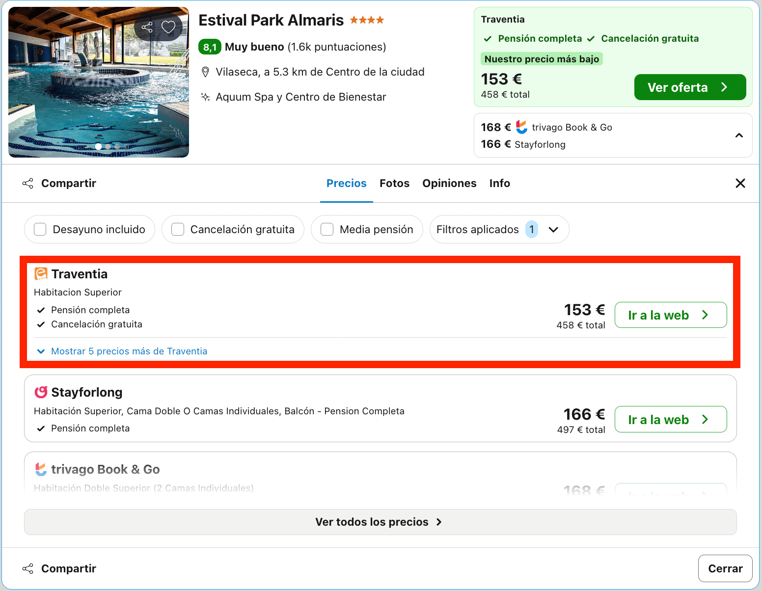 Hotel 4* con piscina infinita cerca de PortAventura World desde 76€ p.p./noche
