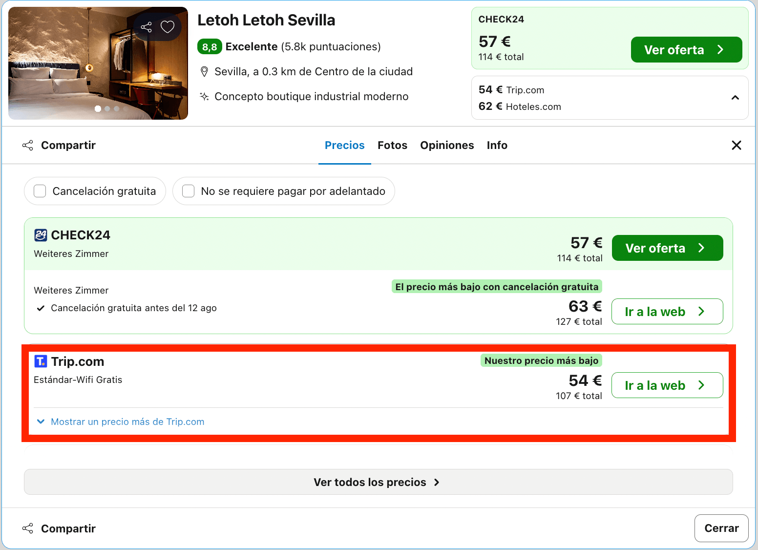 Última hora: fabuloso hotel en el centro de Sevilla desde 27€ p.p./noche