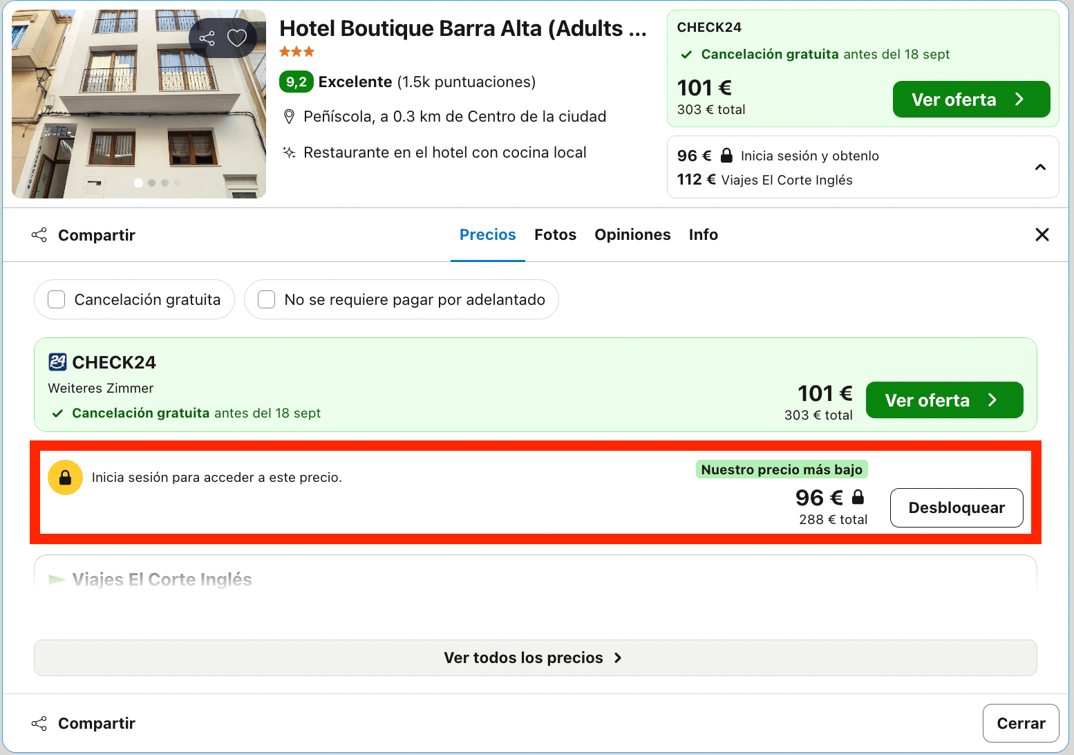 Escapada solo para adultos en Peñíscola: impresionante hotel boutique desde 48€ p.p./noche