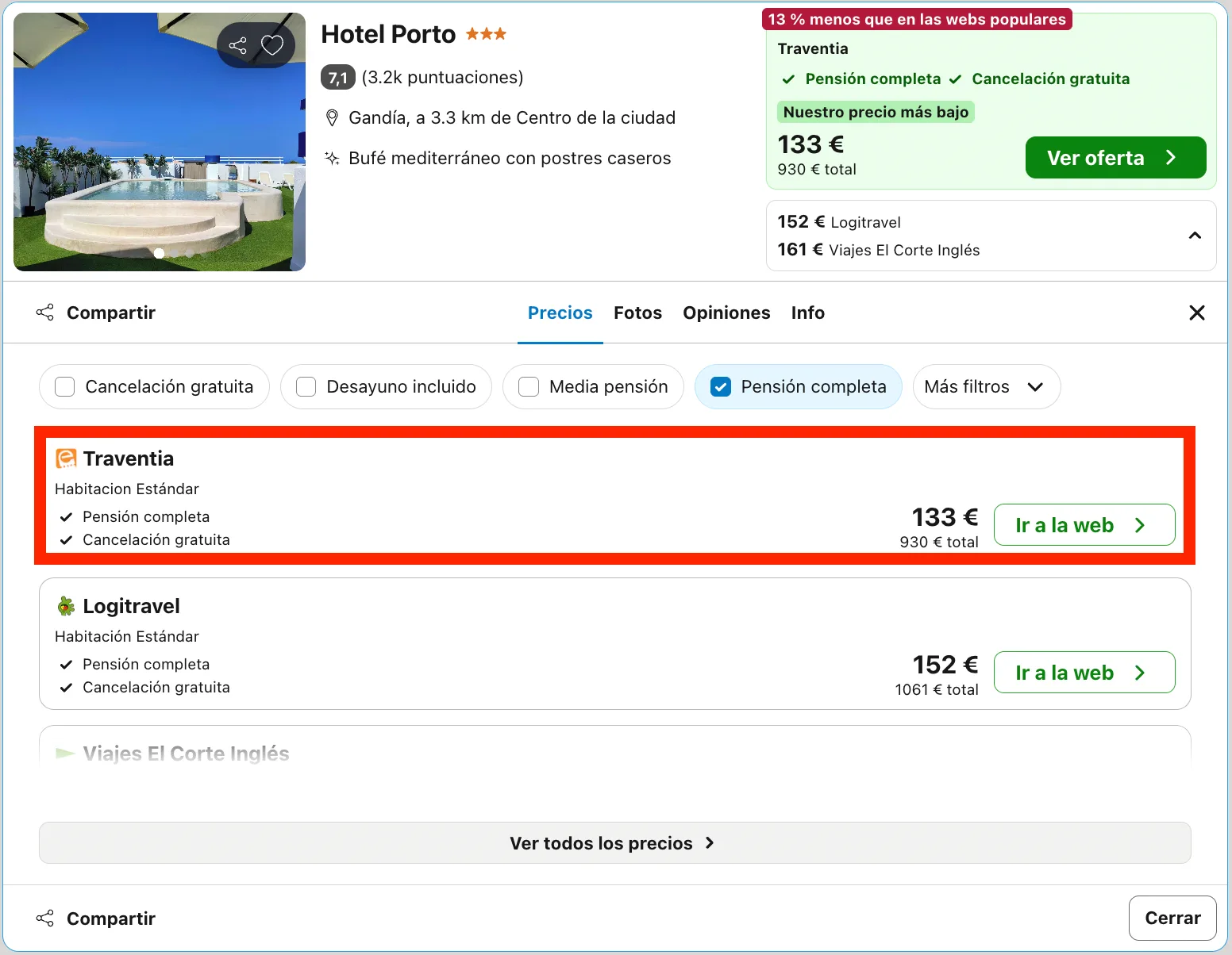 Vacaciones en Gandía: 7 noches en un encantador hotel con pensión completa desde 465€ p.p.
