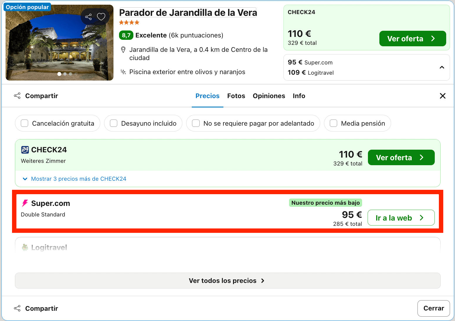 Parador en un antiguo castillo-palacio donde vivió Carlos V desde 47€ p.p./noche