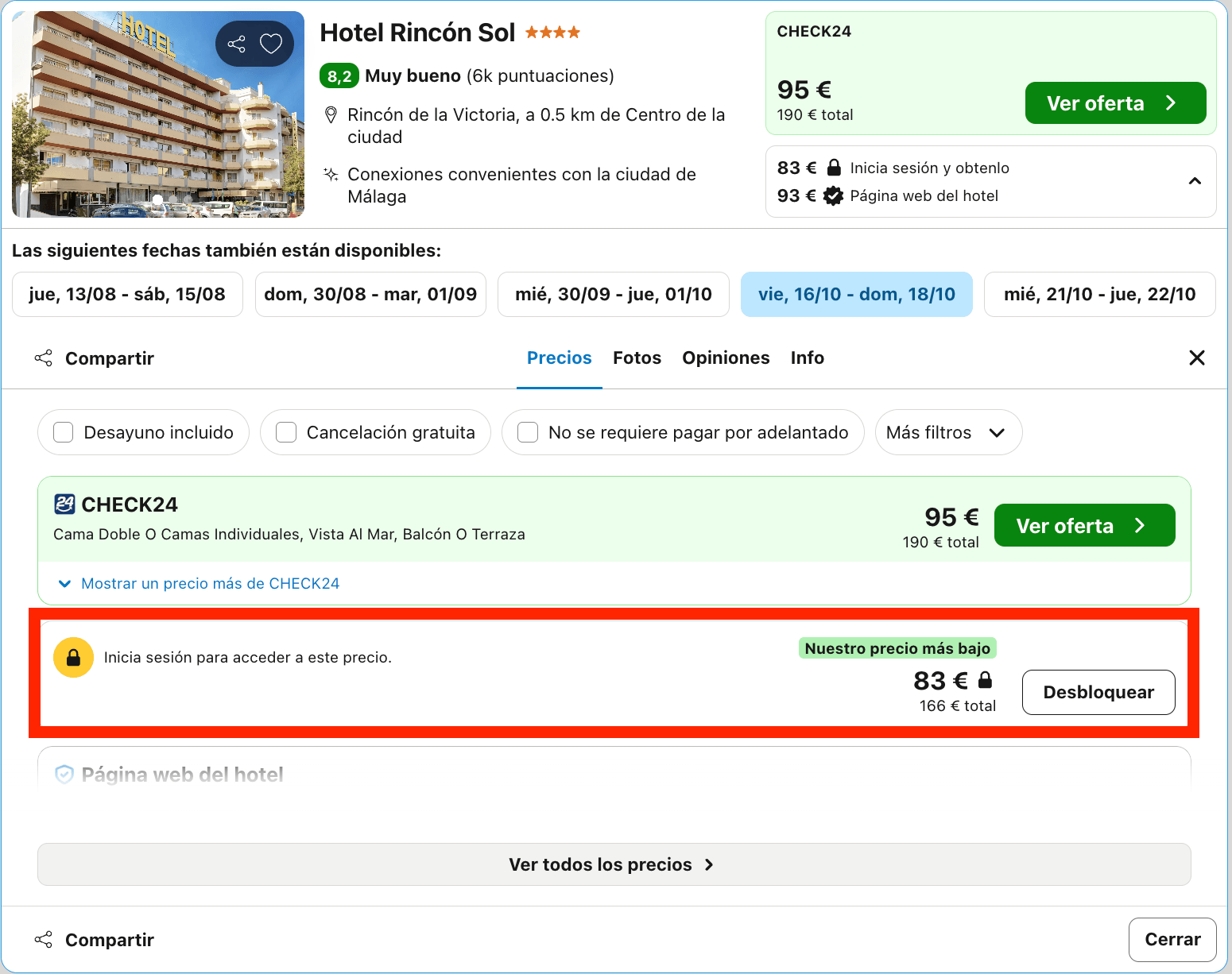 Fin de semana en la Costa del Sol: hotel 4* en primera línea de playa desde 41€ p.p./noche