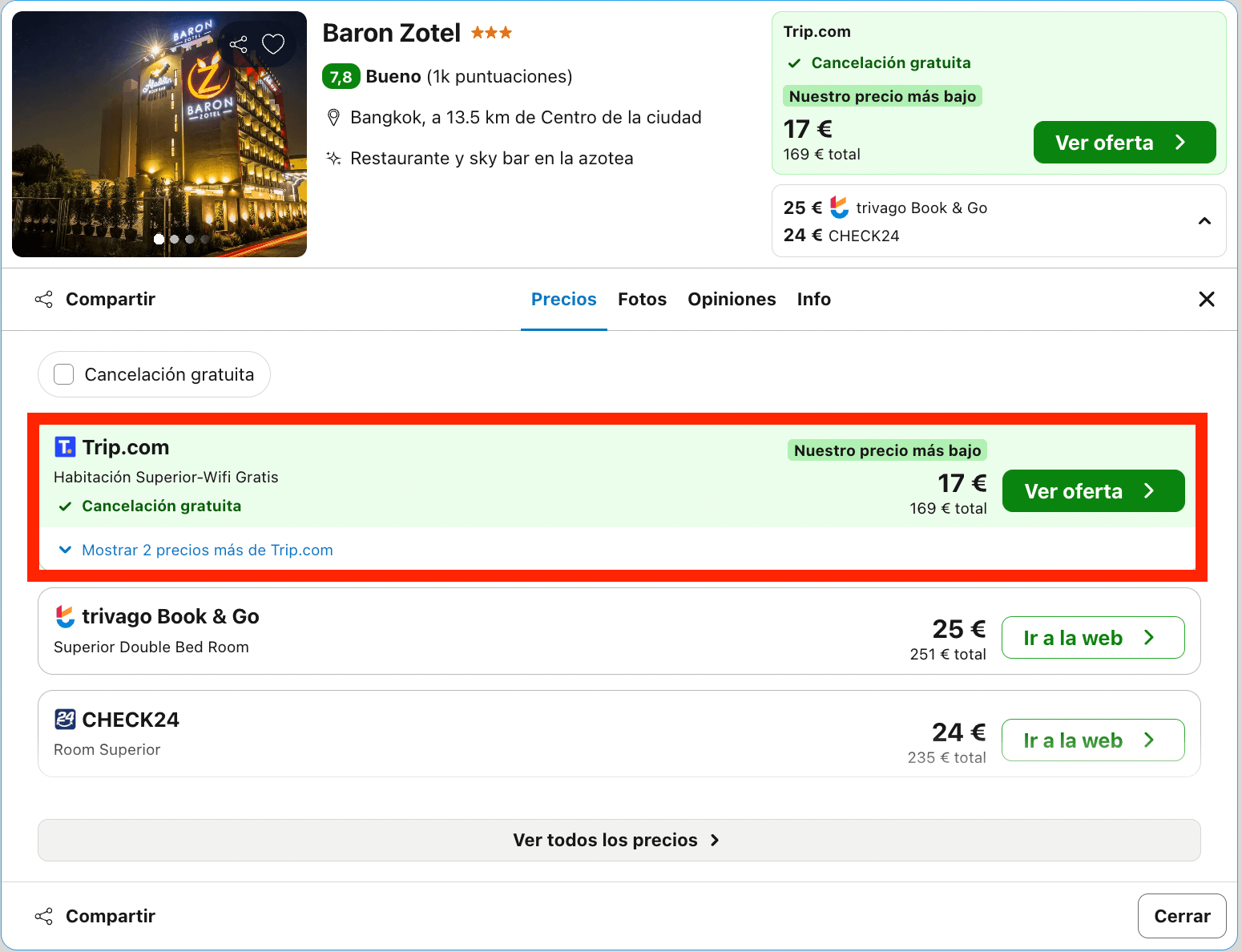 Vuelos directos a Bangkok + 8 noches en un hotel 4* por 662€ p.p.