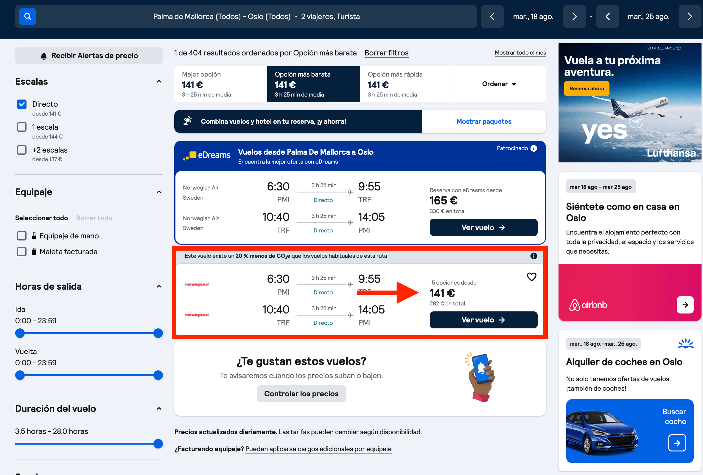Agosto en Oslo: vuelos directos de ida y vuelta desde solo 141€