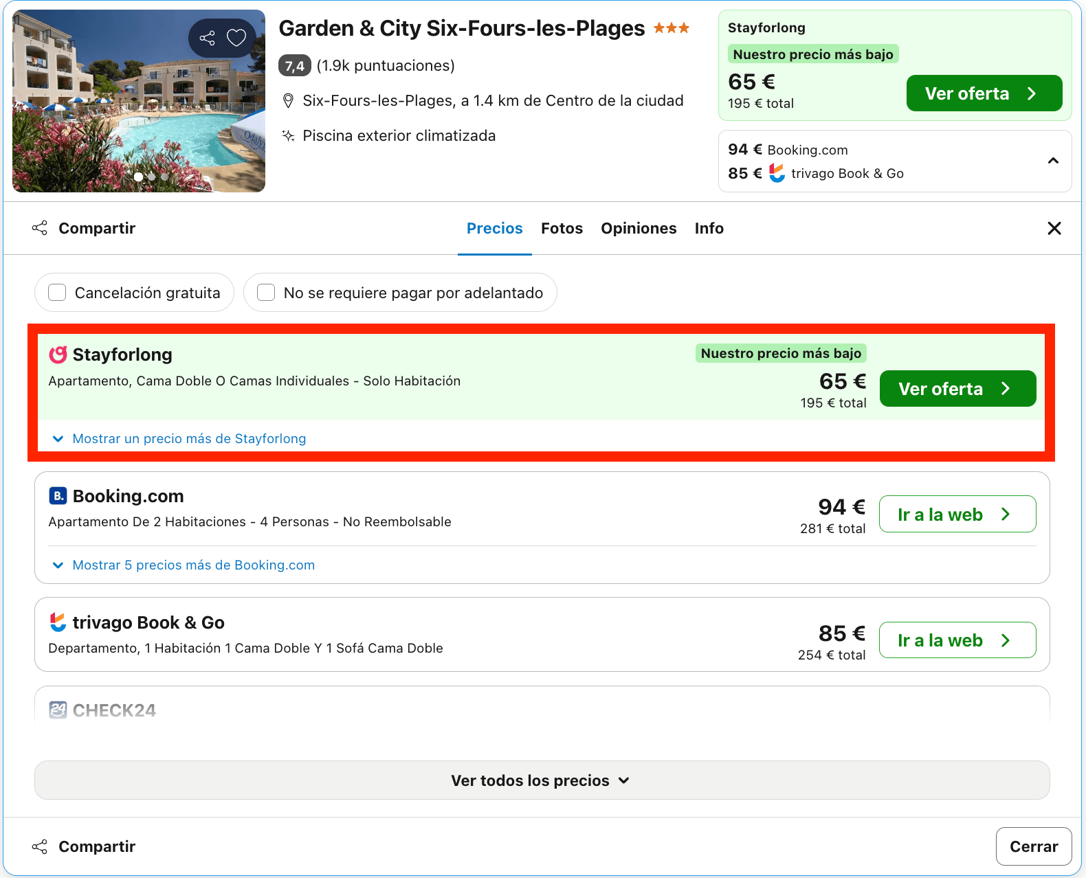 Últimos días de verano en un acogedor aparthotel de la Costa Azul desde 32€ p.p./noche