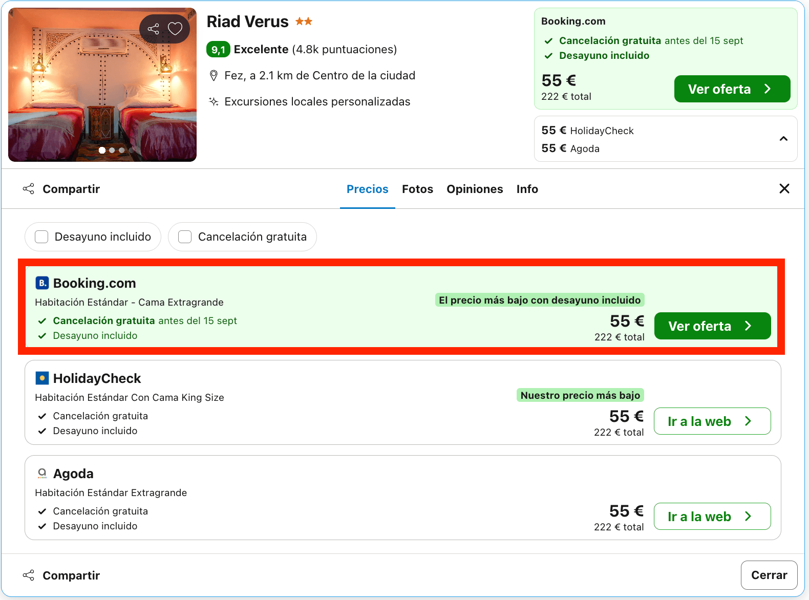 Vuelos de ida y vuelta a Fez + 4 noches en un riad con desayuno incluido desde 141€ p.p.