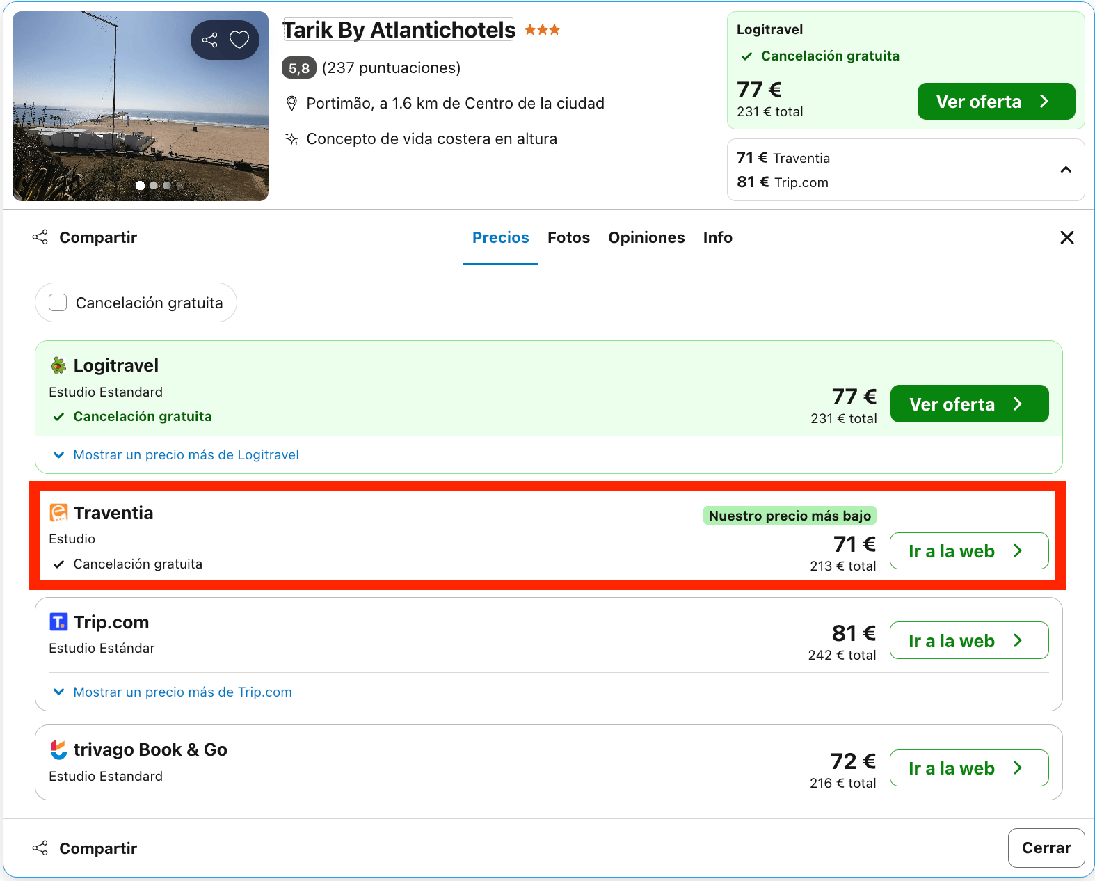 Final de verano en un aparthotel del Algarve (Portugal) desde 35€ p.p./noche