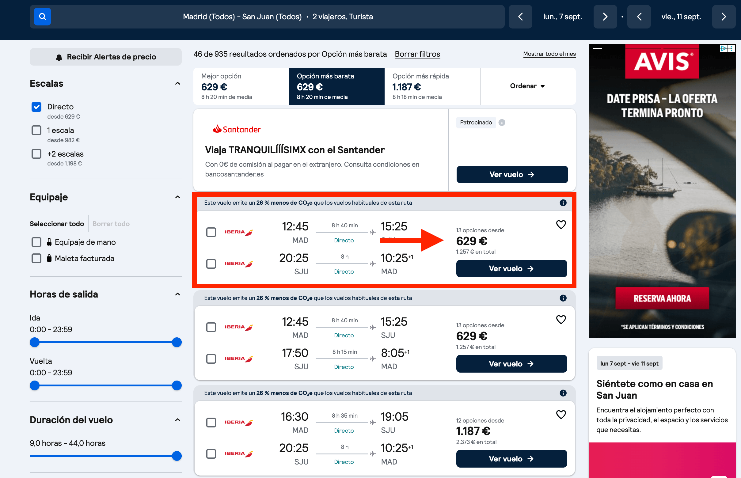 Vuelos directos de ida y vuelta a Puerto Rico con Iberia desde solo 629€