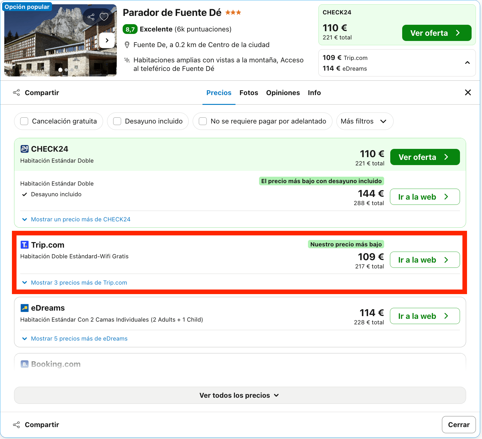 Cálido y acogedor Parador en el corazón de los Picos de Europa desde 54€ p.p./noche