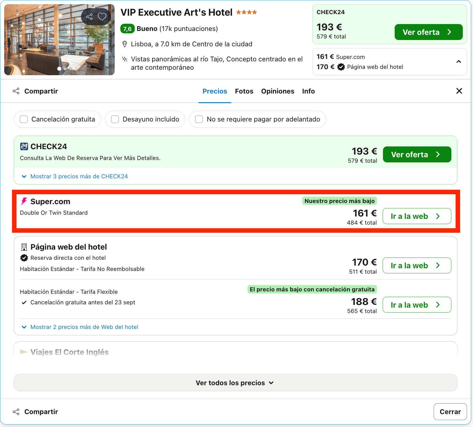 Escapada a Lisboa: hotel 4* desde 80€ p.p./noche