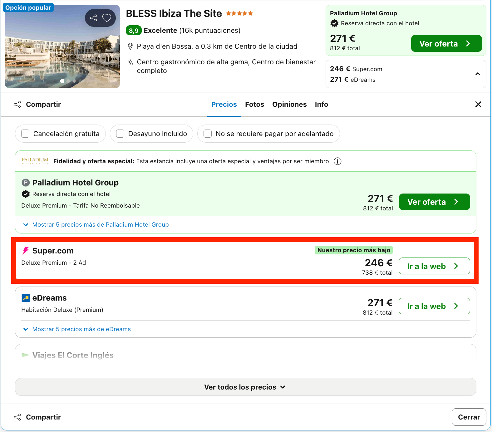 Emblemático Hard Rock Hotel Ibiza 5* a pie de playa desde 123€ p.p./noche