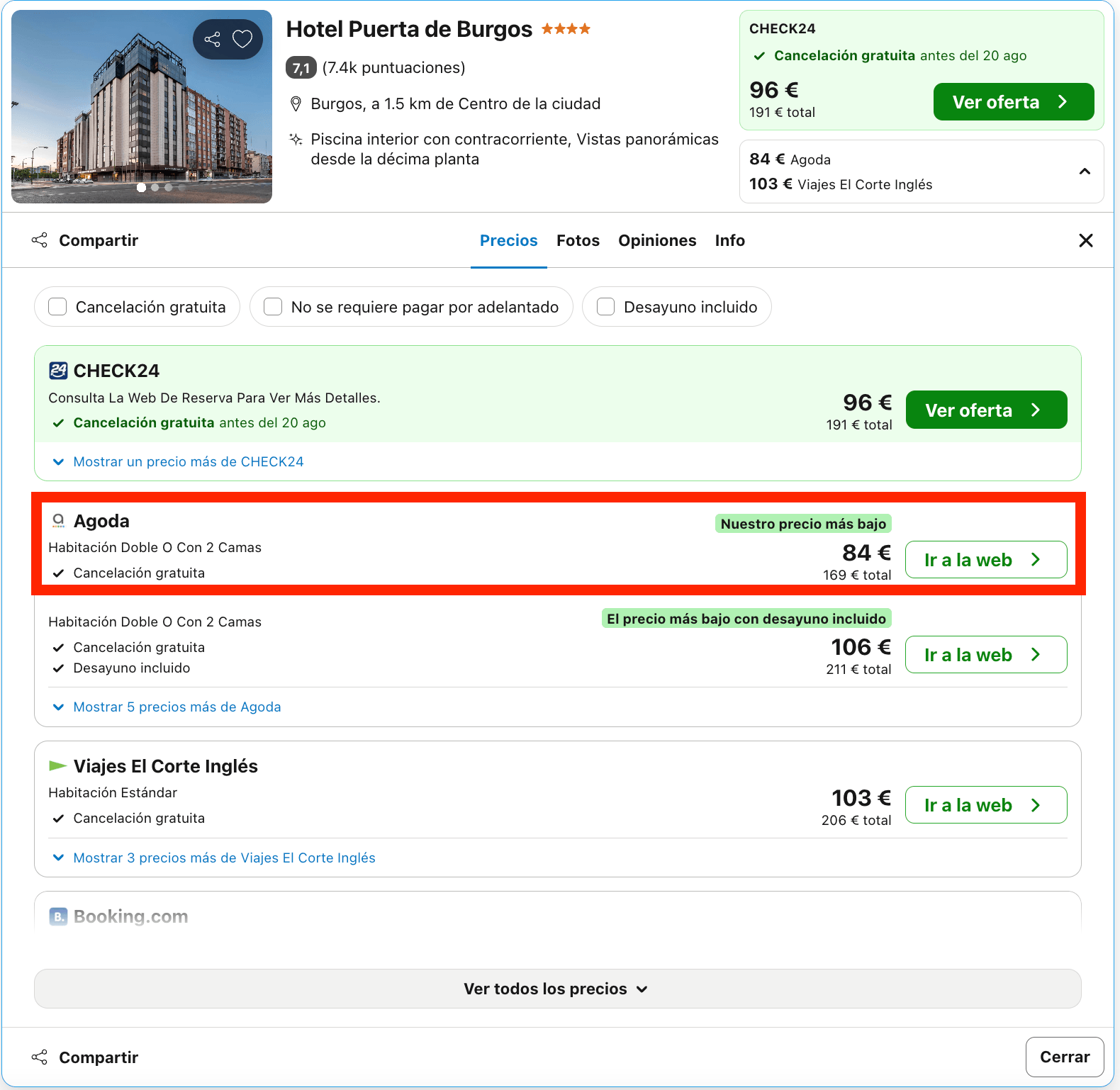 Escapada de última hora: hotel 4* en Burgos desde 42€ p.p./noche