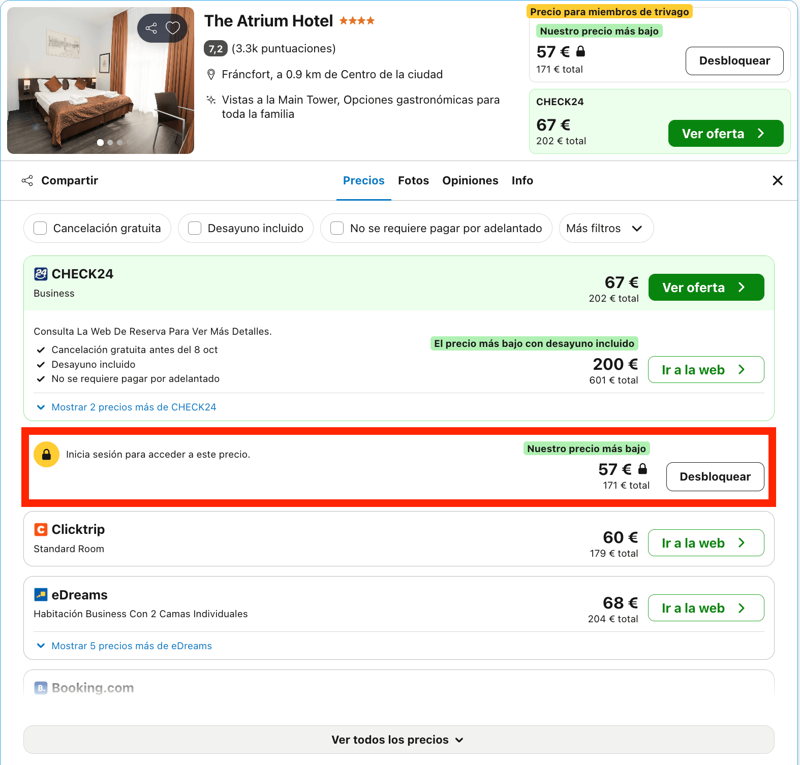 Escapada a Frankfurt (Alemania): hotel 4* desde 28€ p.p./noche