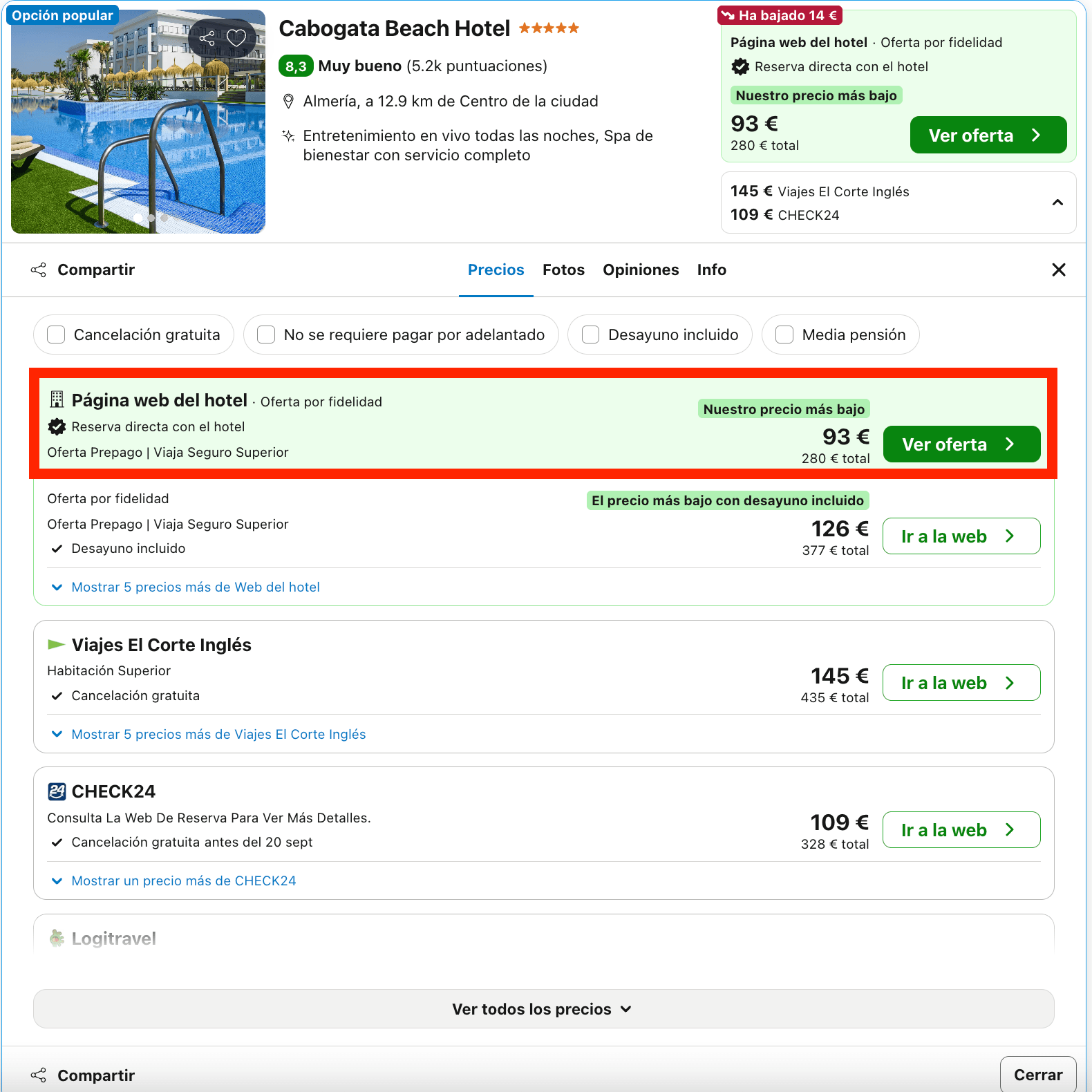 Septiembre de lujo en Cabo de Gata: hotel 5* en primera línea de playa con desayuno desde 46€ p.p./noche