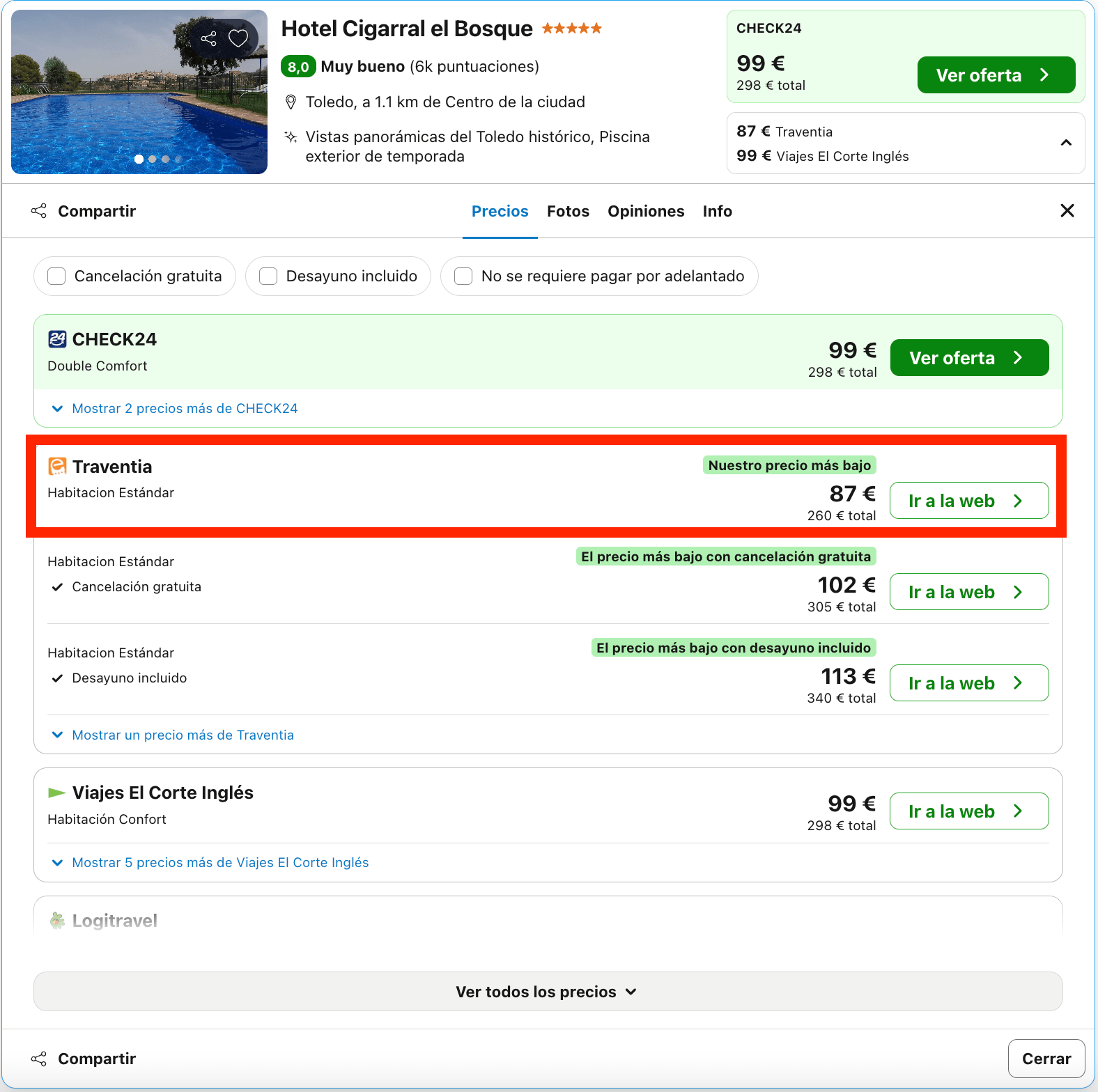 Escapada de lujo a Toledo: emblemático hotel 5* con piscina desde 43€ p.p./noche