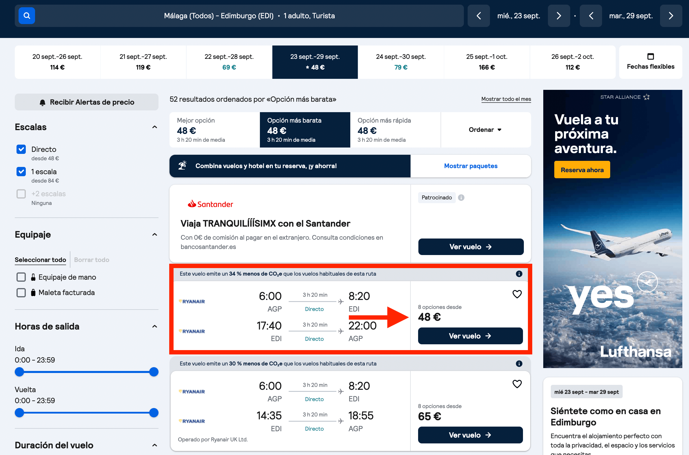 Vuelos a Edimburgo + 6 noches en un hotel del centro desde 295€ p.p.