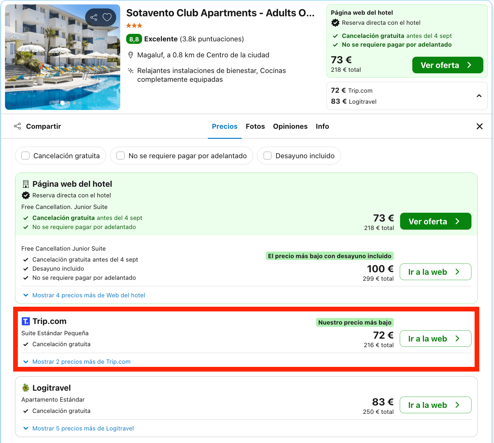 Maravilloso aparthotel solo para adultos en Magaluf (Mallorca) desde 36€ p.p./noche