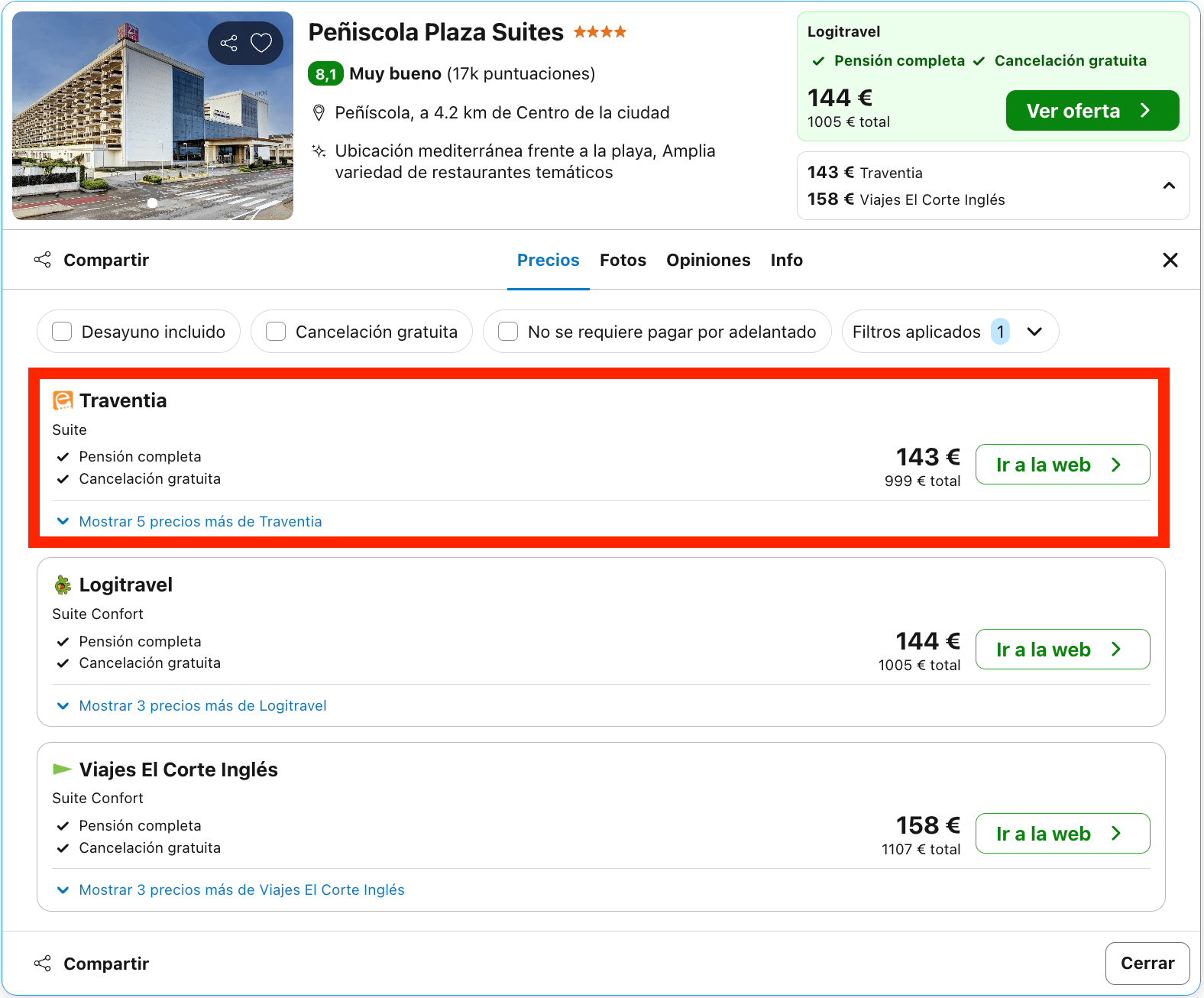 Vacaciones en Peñíscola: 7 noches en la playa con pensión completa desde 499€ p.p.