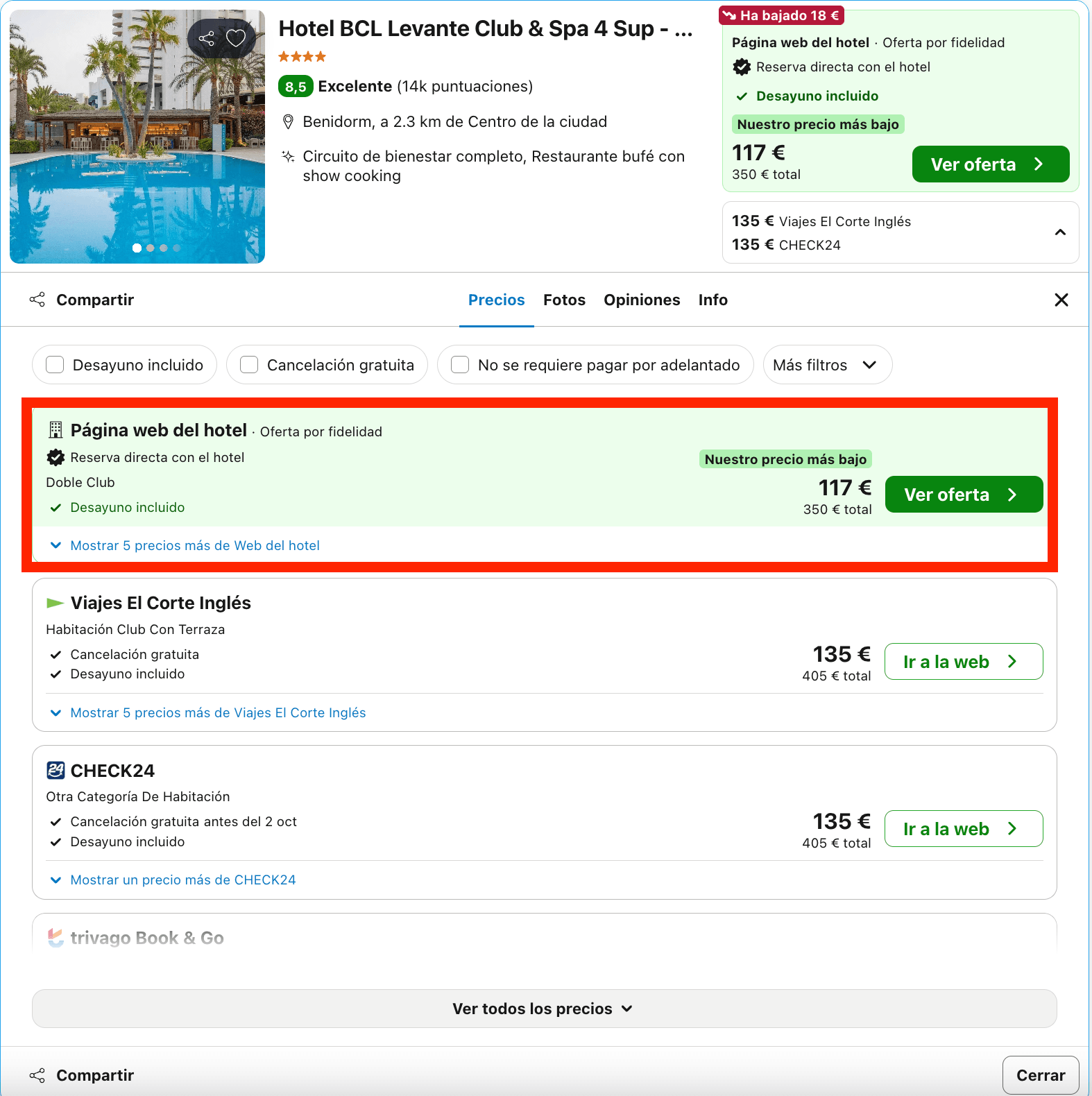 Benidorm: hotel 4* solo para adultos con spa de servicio completo desde 58€ p.p./noche