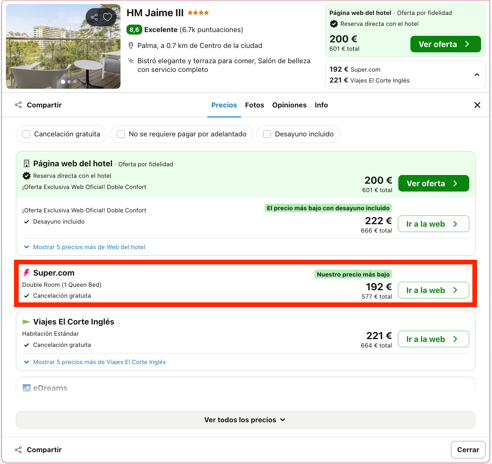 Última hora: hotel boutique 4* en el centro de Palma de Mallorca desde 96€ p.p./noche