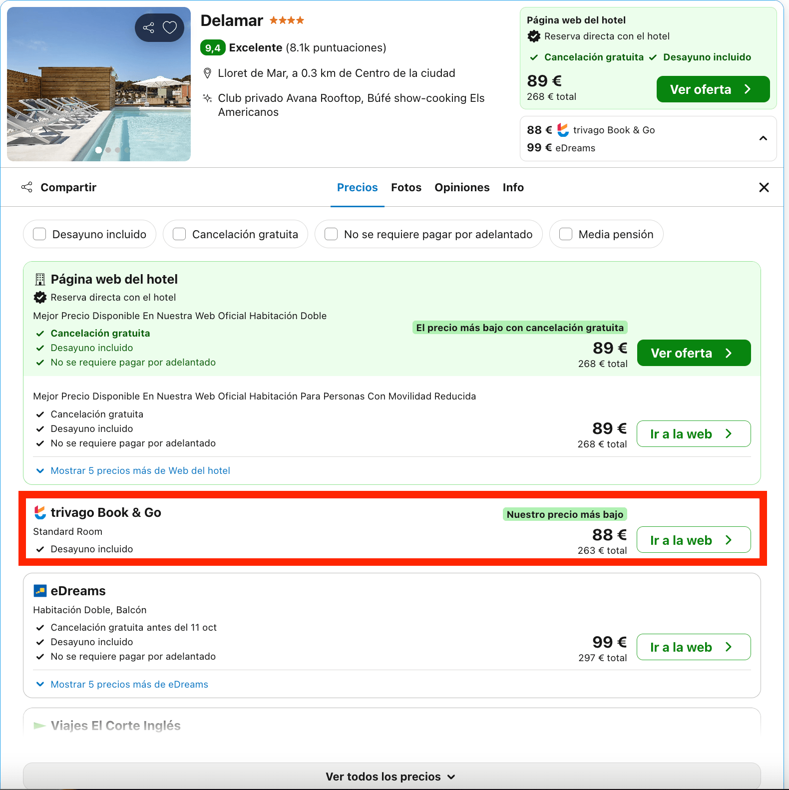 Exclusivo hotel 4* solo para adultos en la Costa Brava desde 44€ p.p./noche