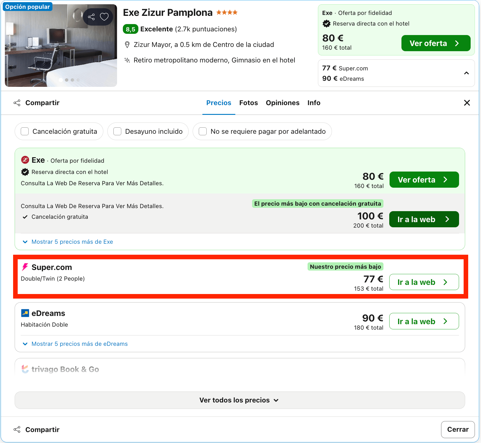 Fin de semana en Pamplona: hotel 4* desde 38€ p.p./noche