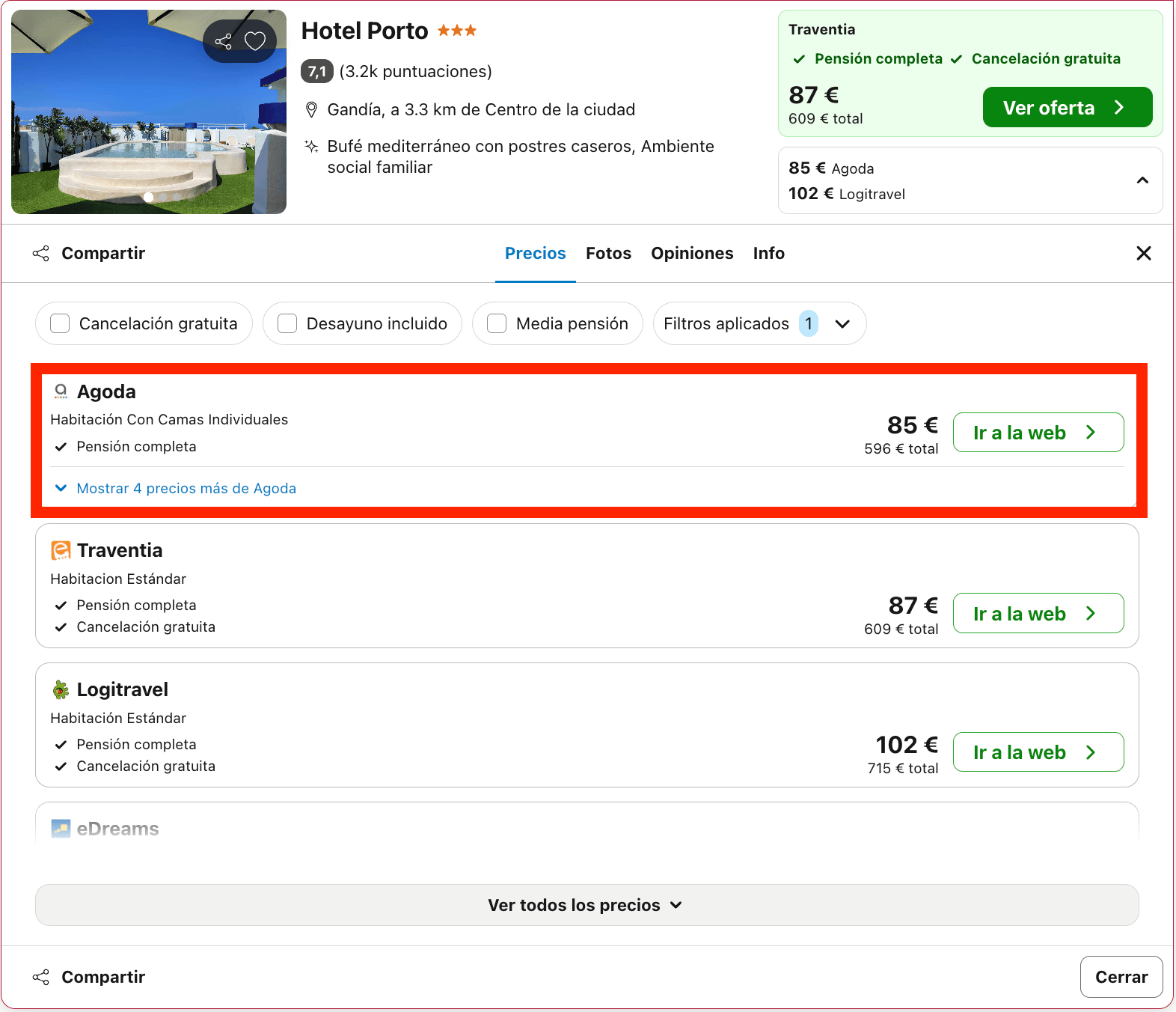 Vacaciones en Gandía: 7 noches en un encantador hotel con pensión completa desde 298€ p.p.