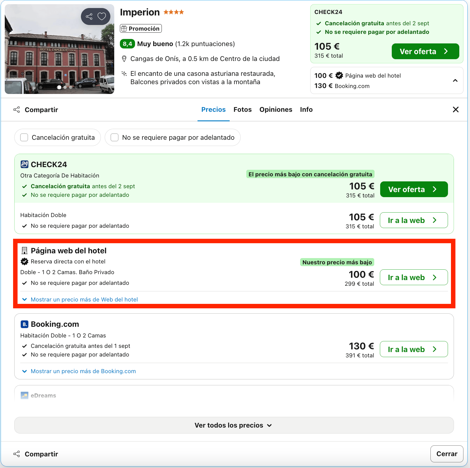 Última hora: hotel 4* en una típica casona asturiana desde 50€ p.p./noche