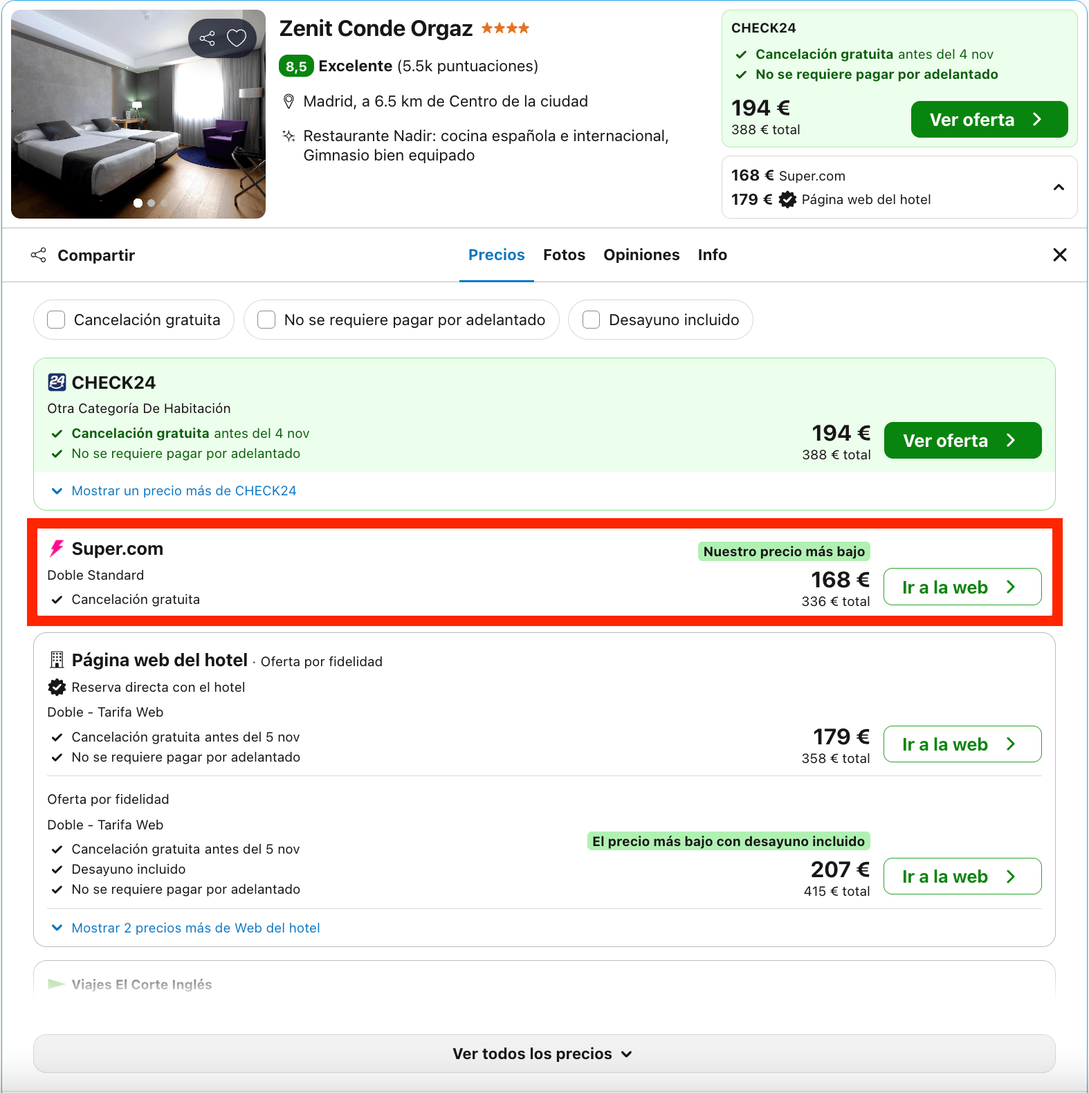 Escapada de fin de semana a Madrid: hotel 4* desde 84€ p.p./noche