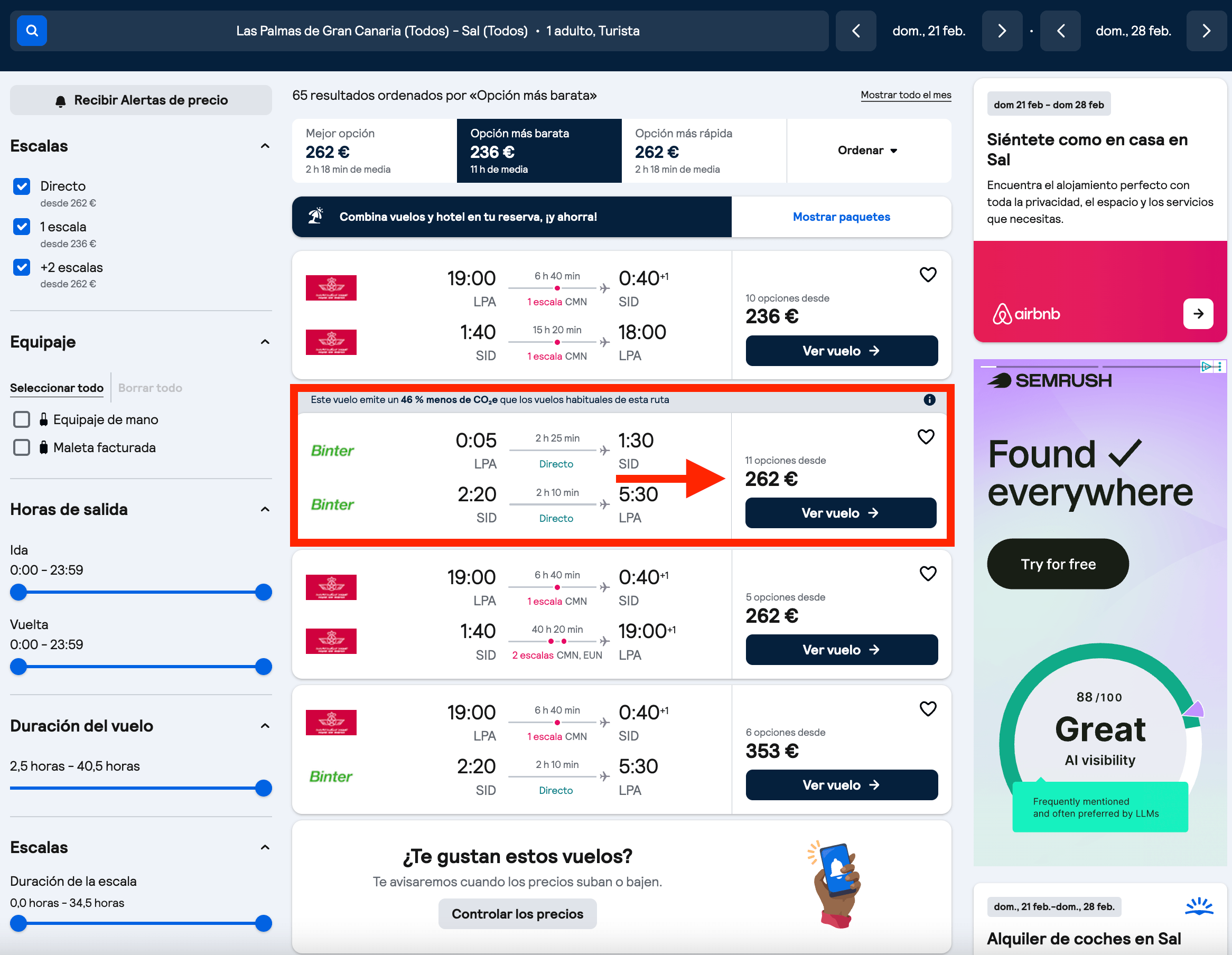 Vuelos directos a Cabo Verde desde solo 262€ ida y vuelta