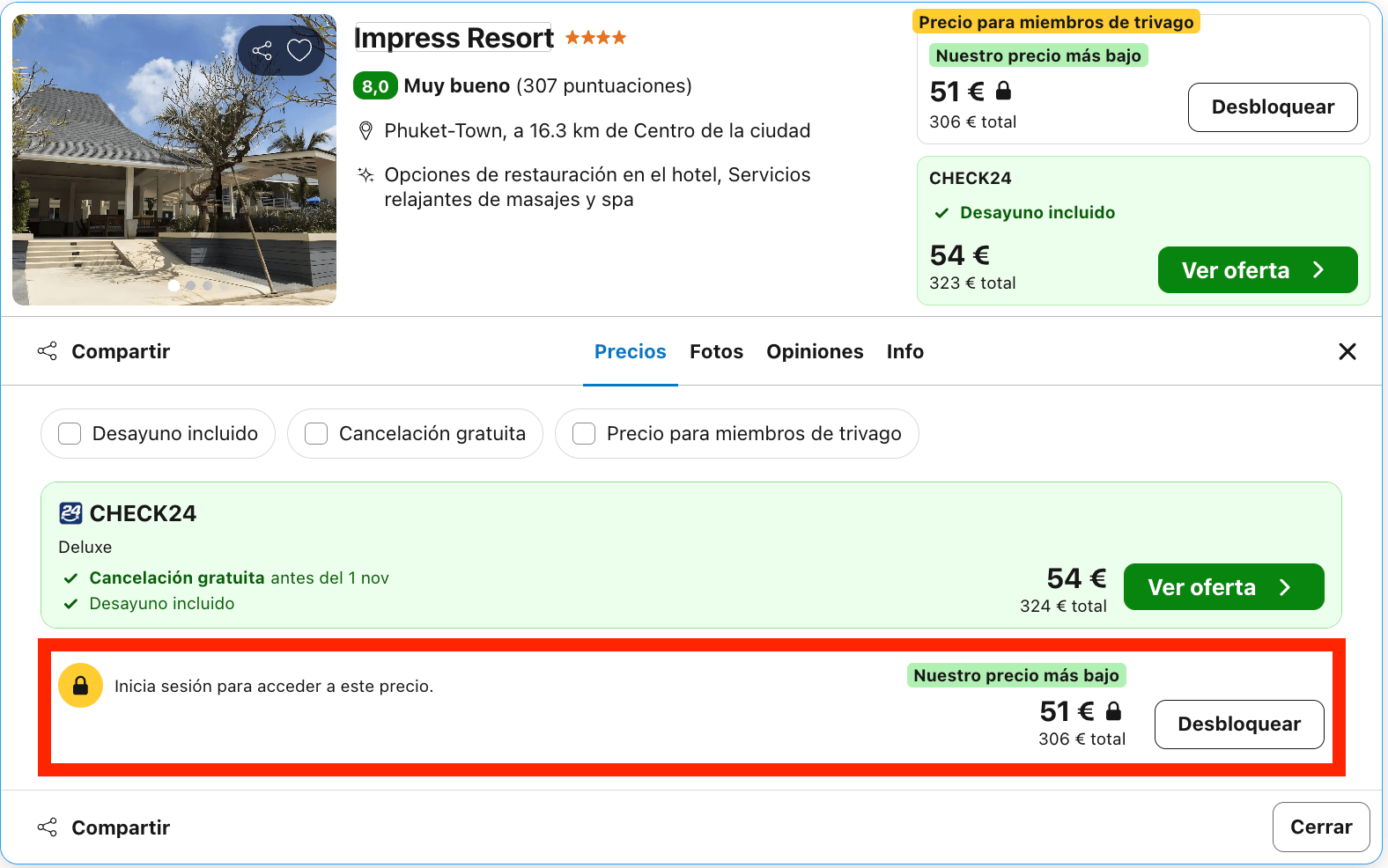 Noviembre de lujo en Phuket (Tailandia): resort 5* desde 25€ p.p./noche